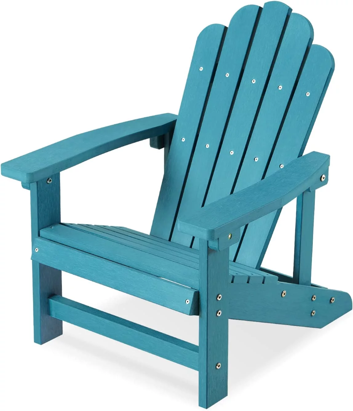 EFURDEN Kids Adirondack Chair, Polystyrene Adirondack Chair, Easy-Maintenance Patio Chair for Outdoor and Indoor (Blue)