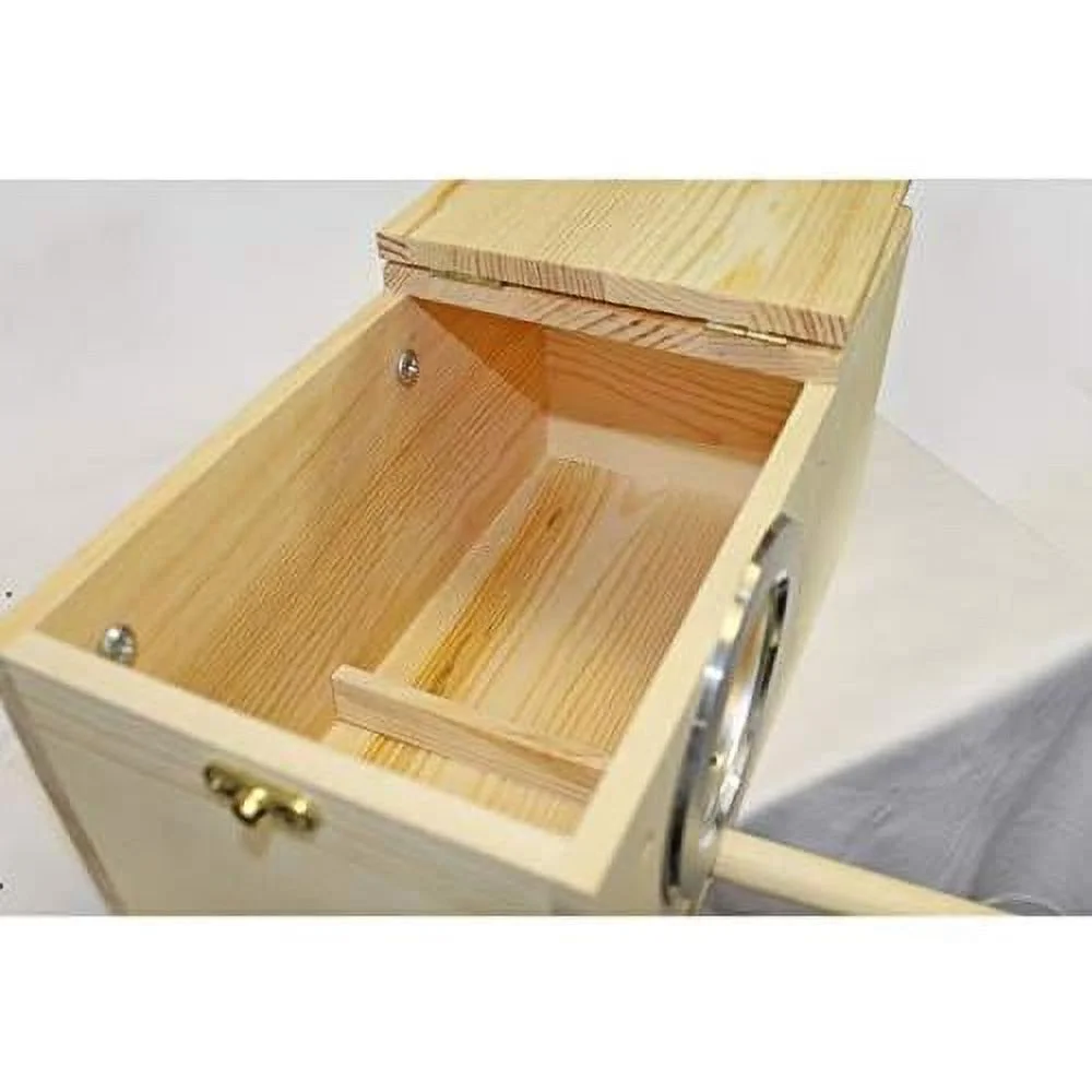 Sturdy Nest Box (M) - Cage Attachment, Hinged Lid, Perching Ledge - For Sugar Glider, Squirrel, Rat, Finch, Parakeet, Love, Parrotlet, Love, Canary, Cockatiel, Other s & Small Pets