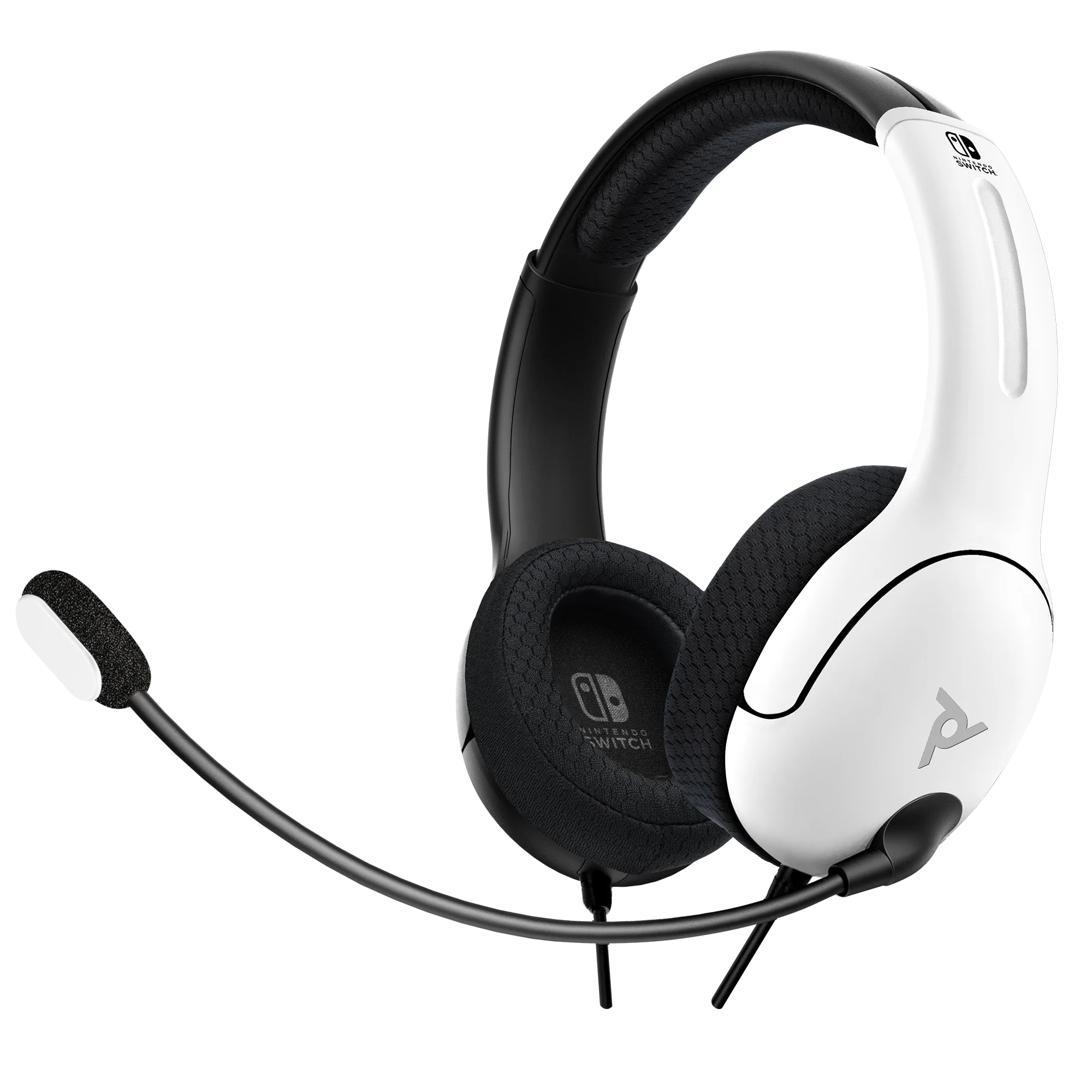 PDP Gaming LVL40 Wired Stereo Gaming Headset with Noise Cancelling Microphone: Nintendo Switch - Black & White, Nintendo Switch