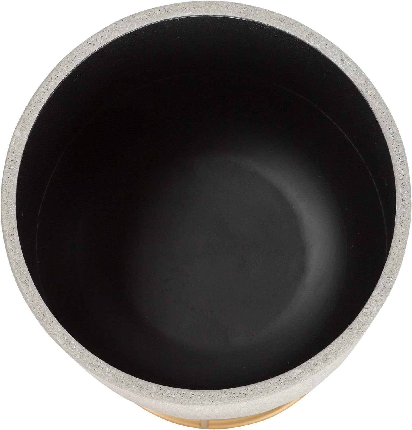 Modern Planters (Set of 2) Gold Grey Mid-Century Round Metal