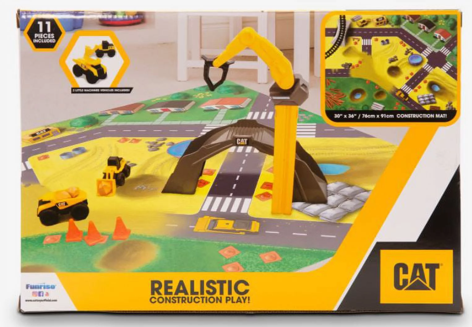 Cat Little Machines Vehicles and Play Mat