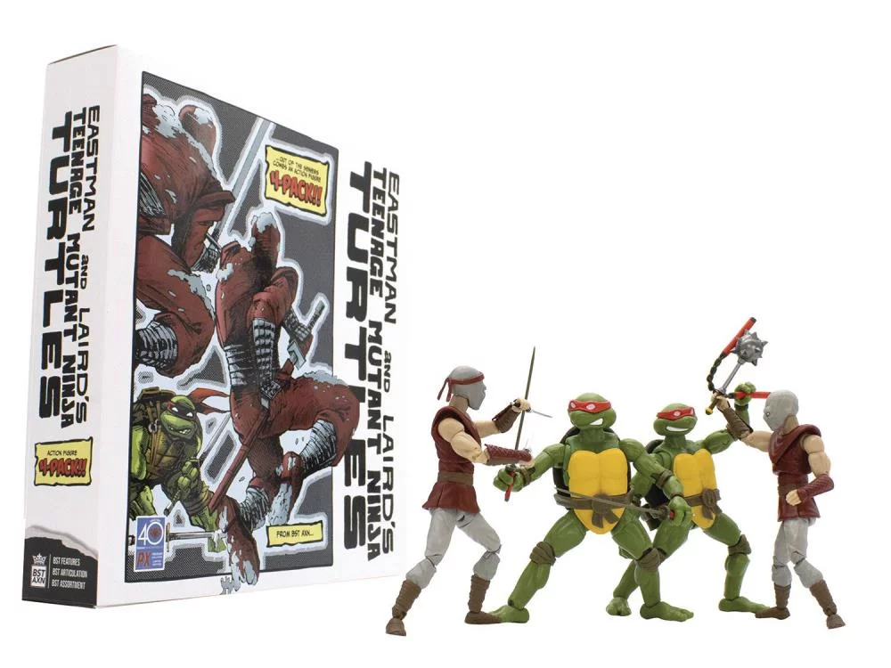 The Loyal Subjects BST AXN Eastman & Laird's Teenage Mutant Ninja Turtles PX Action 4 Pack Set 1