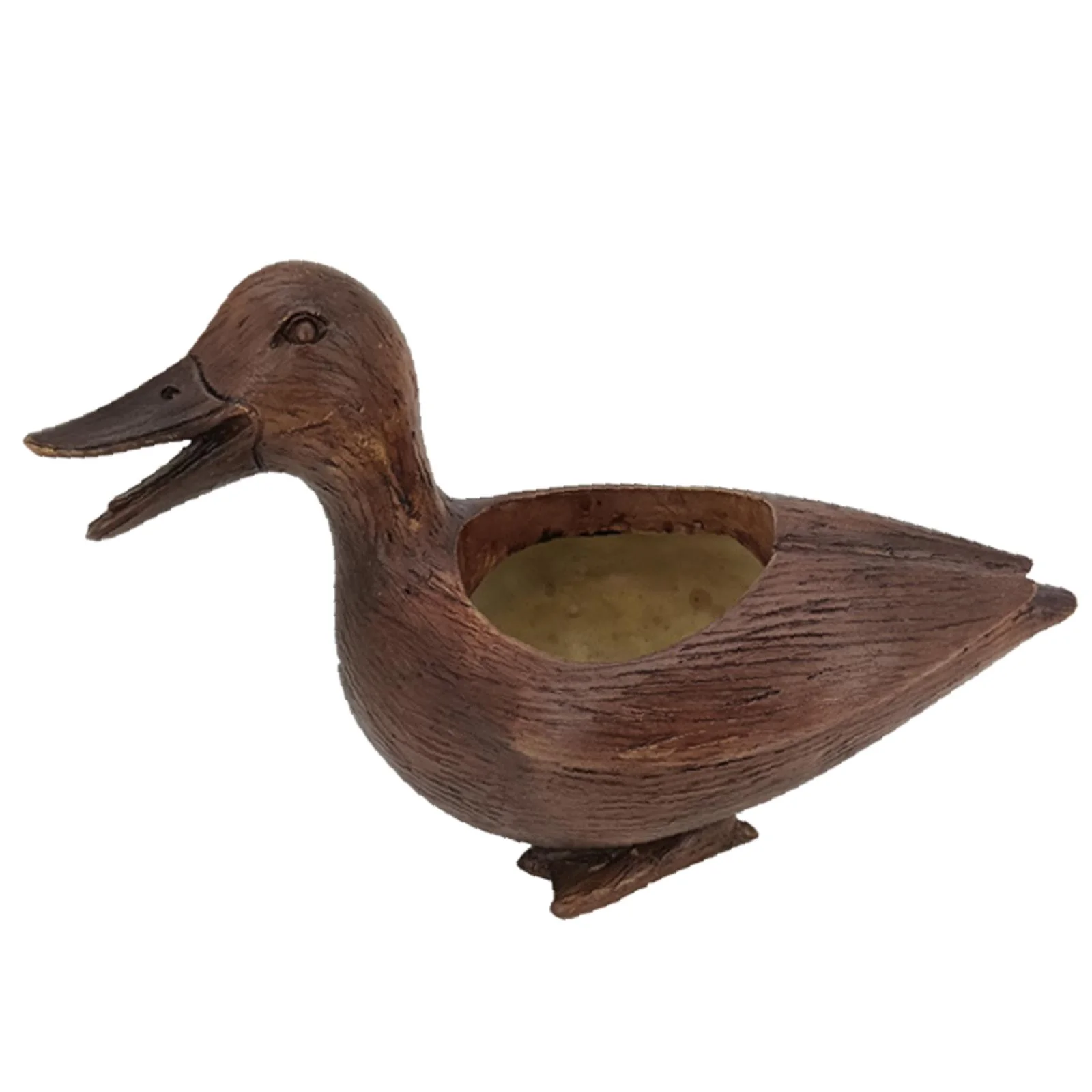 simhoa Resin Duck Figurine Flower Pot Table Ornament Decorative 7.8x4x5.5inch Balcony Plant Holder for Dining Table Multifunctional