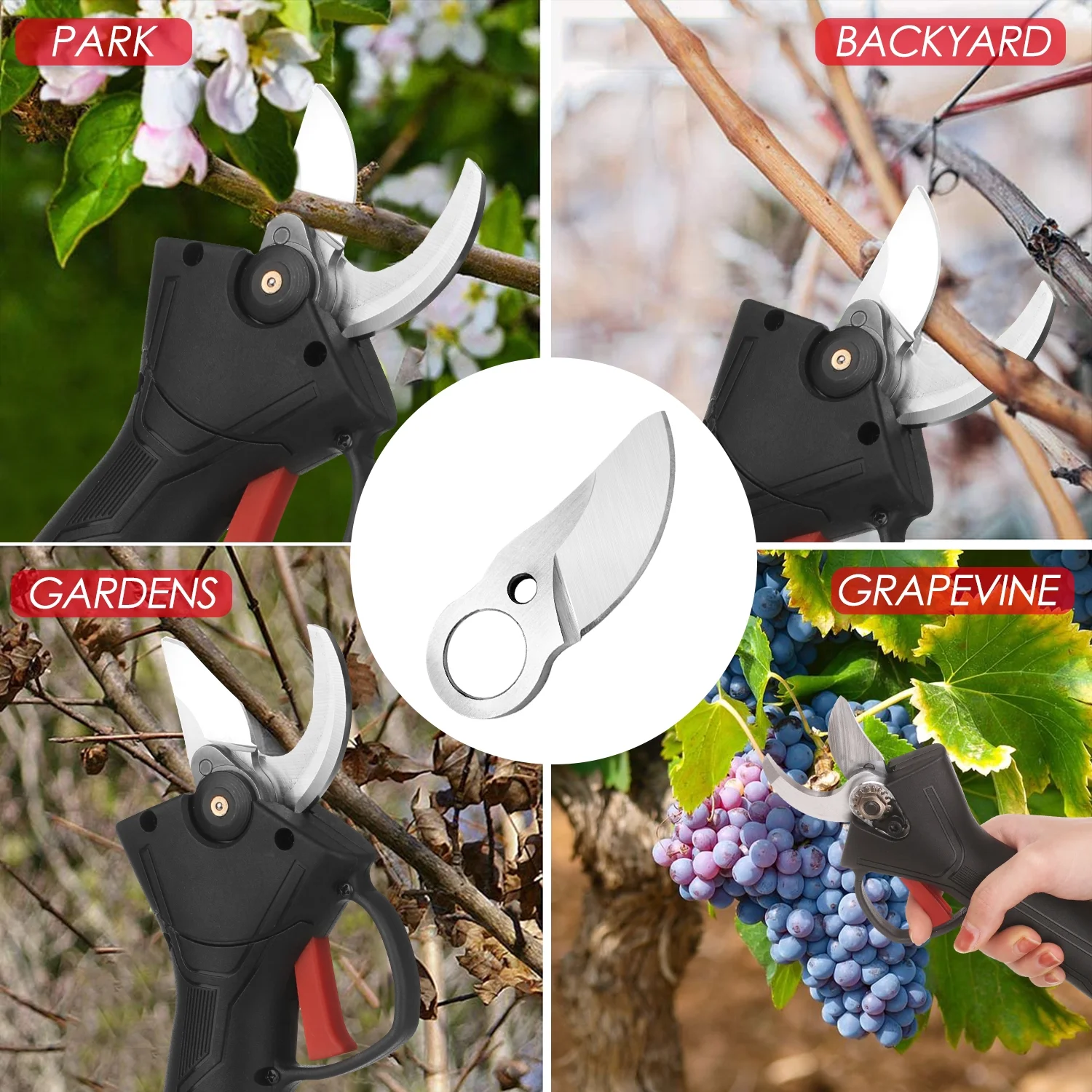 Lixada Electric Pruning Shear Accessory SK5 Cordless Pruner Cutting Blade 30mm Efficient for Fruit Tree Bonsai Branches Landscaping Tool Attachment