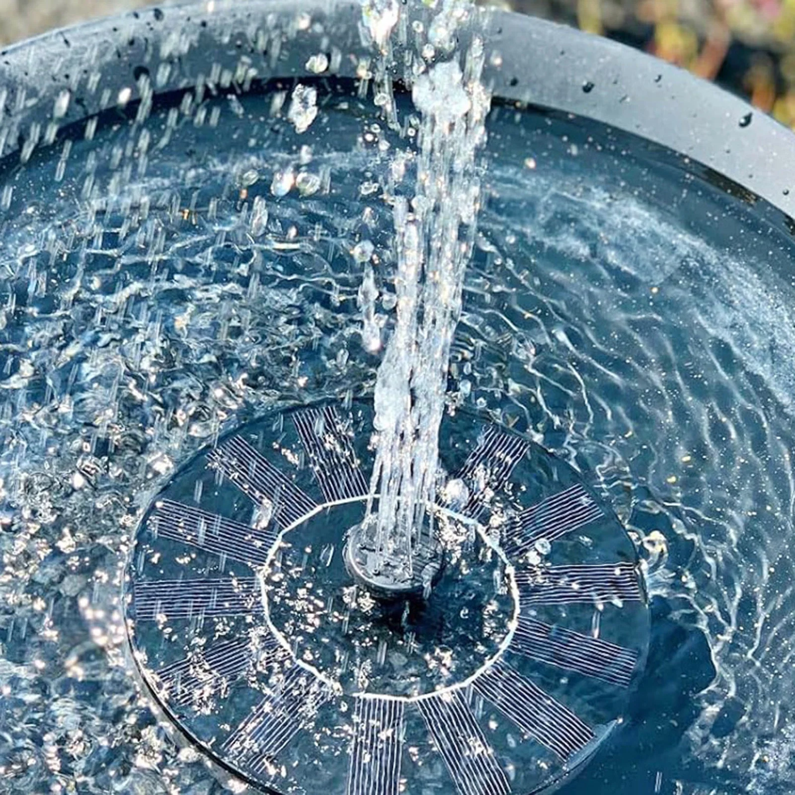 Fountain,Solar Panel Pool Patio Water