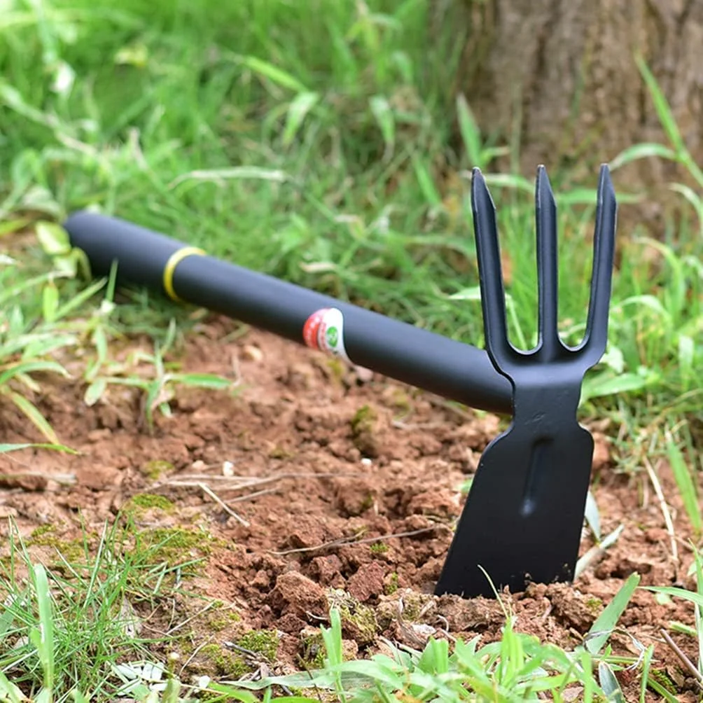 Heavy Duty Manganese Steel Hand Tiller for Hoeing  Cultivating  Weeding  Digging  Loosening Soil  Flower Planting in Gardens and Farms - Agriculture Tool with High Efficiency and Durabili