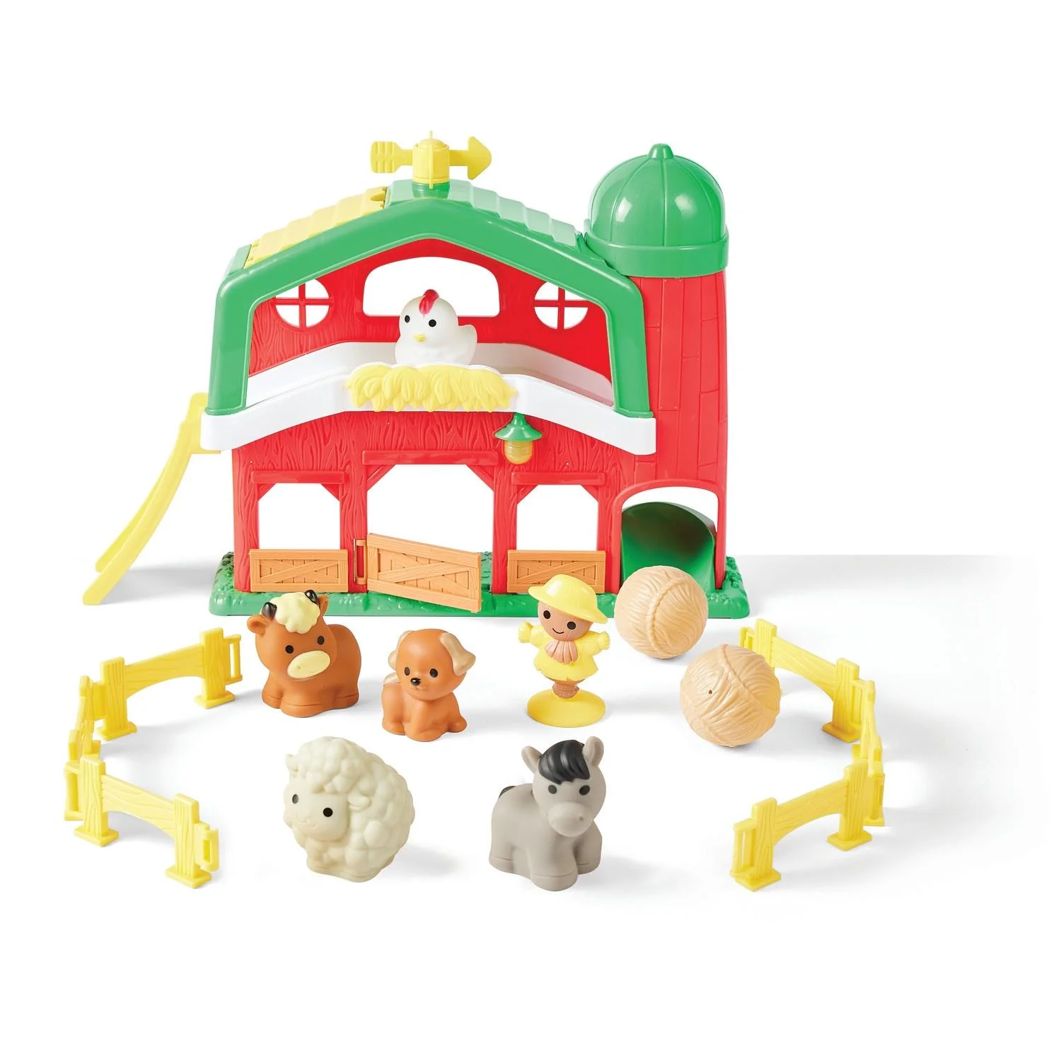 Kidoozie Barnyard Farm Playset - Lights, Melodies & Hay Bale Fun for Your Little Farmer Ages 18+ Months