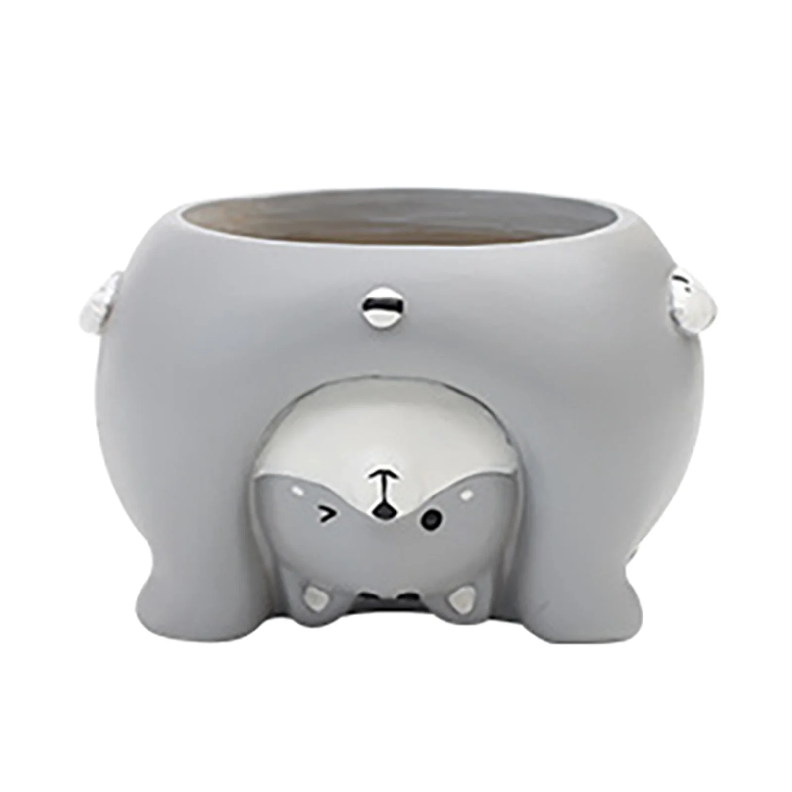 Creative Gardening Turn The Resin Flower Pot Upside Down, The Succulent Flower Pot Craft Gift Home & Outdoor Use Decoration Outdoor