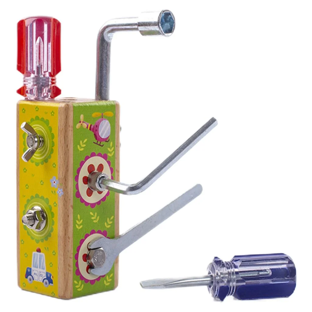 14Pcs Montessori Screw Driver Board Play Tool Set Construction Toys Pretend Play for Educational Learning 3 4 5 Year Old Children Baby