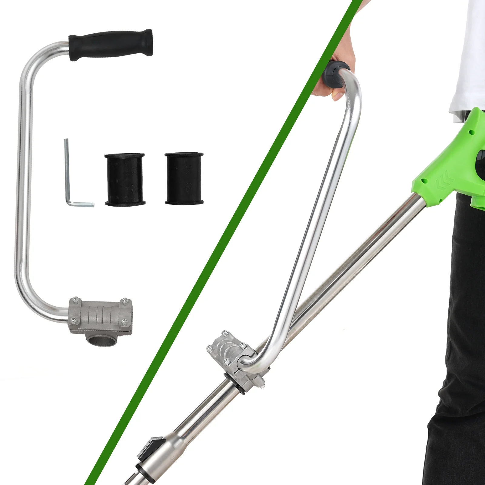 GoolRC Tool handle,Handle Of Mower Handle With Clamp With Clamp Lawn Of Mower Handle Eater Handle With Weed Eater Handle Clamp Lawn Handle Auxiliary Handle Tool Handle Lawn Handle Lawn Mewmewcat