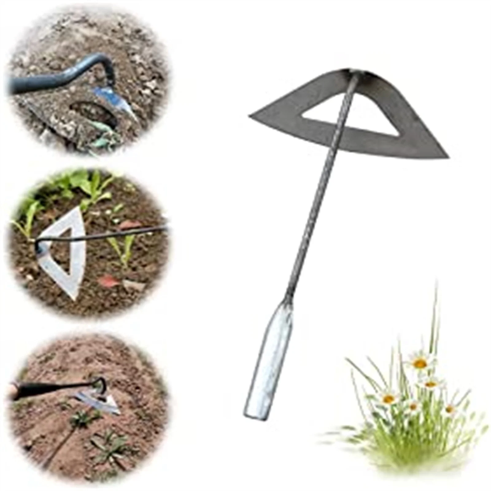Bnnlsa Seed Disseminators Garden Hoe Steel Plate Hoe for Weeding Flowers Outdoor Hoe Hollow Hoe Small Hoe Integrated Garden Hoe