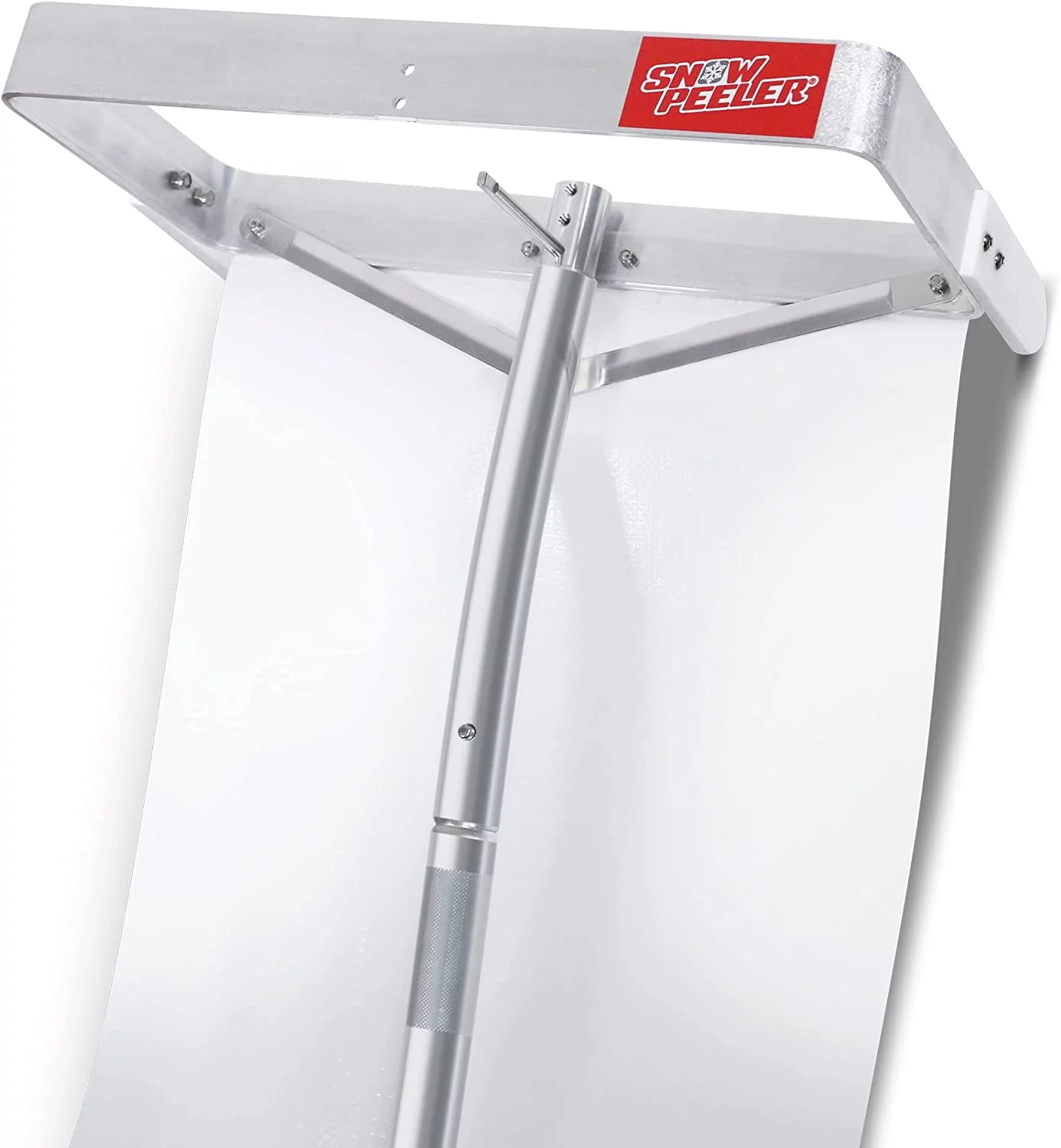 Premium Snow Roof Rake - 30 Ft. - Telescopic Heavy Duty Snow Shovel For Rooftop - Large & Extendable Roof Rake Snow Removal - Aluminium Snow Shovel Ergonomic Handle - Made In North America