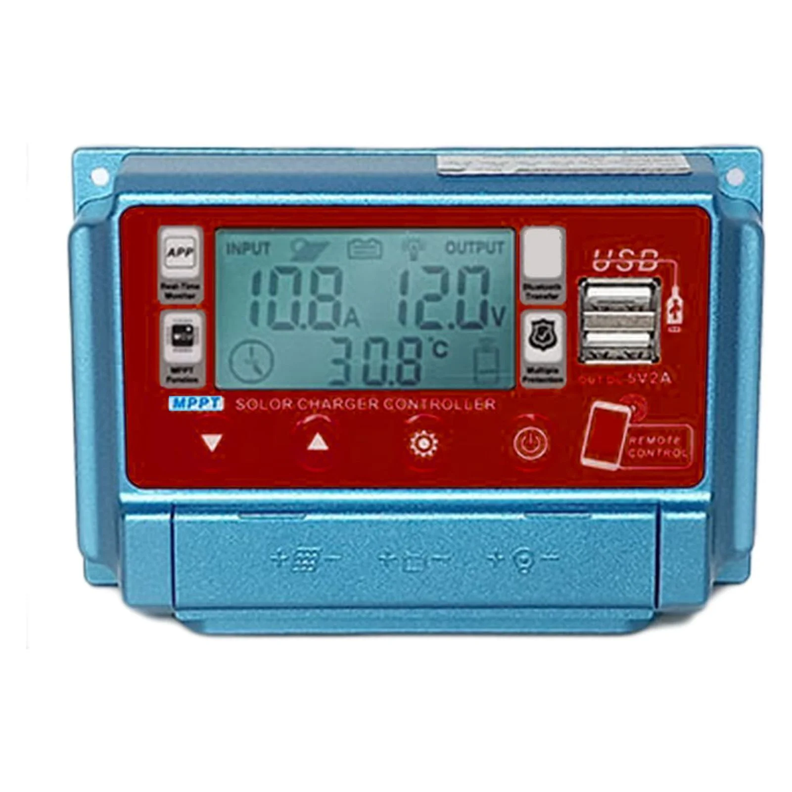 moobody Solar Charge Controller for 12 60V Charging with LCD Display and Dual USB 5V Output