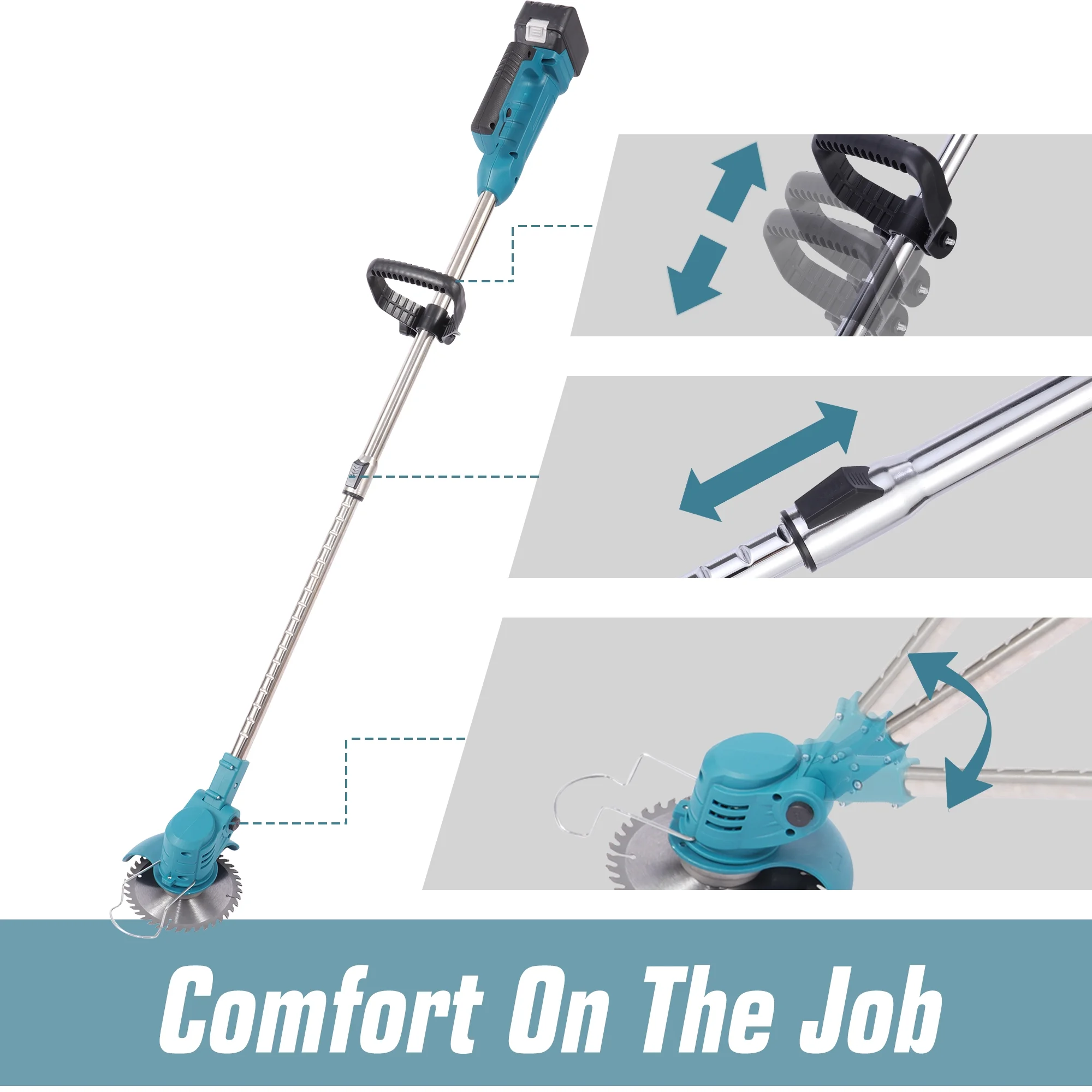 Cordless Lawn Trimmer Weed Wacker 24V Grass Trimmer Lawn Edger Garden