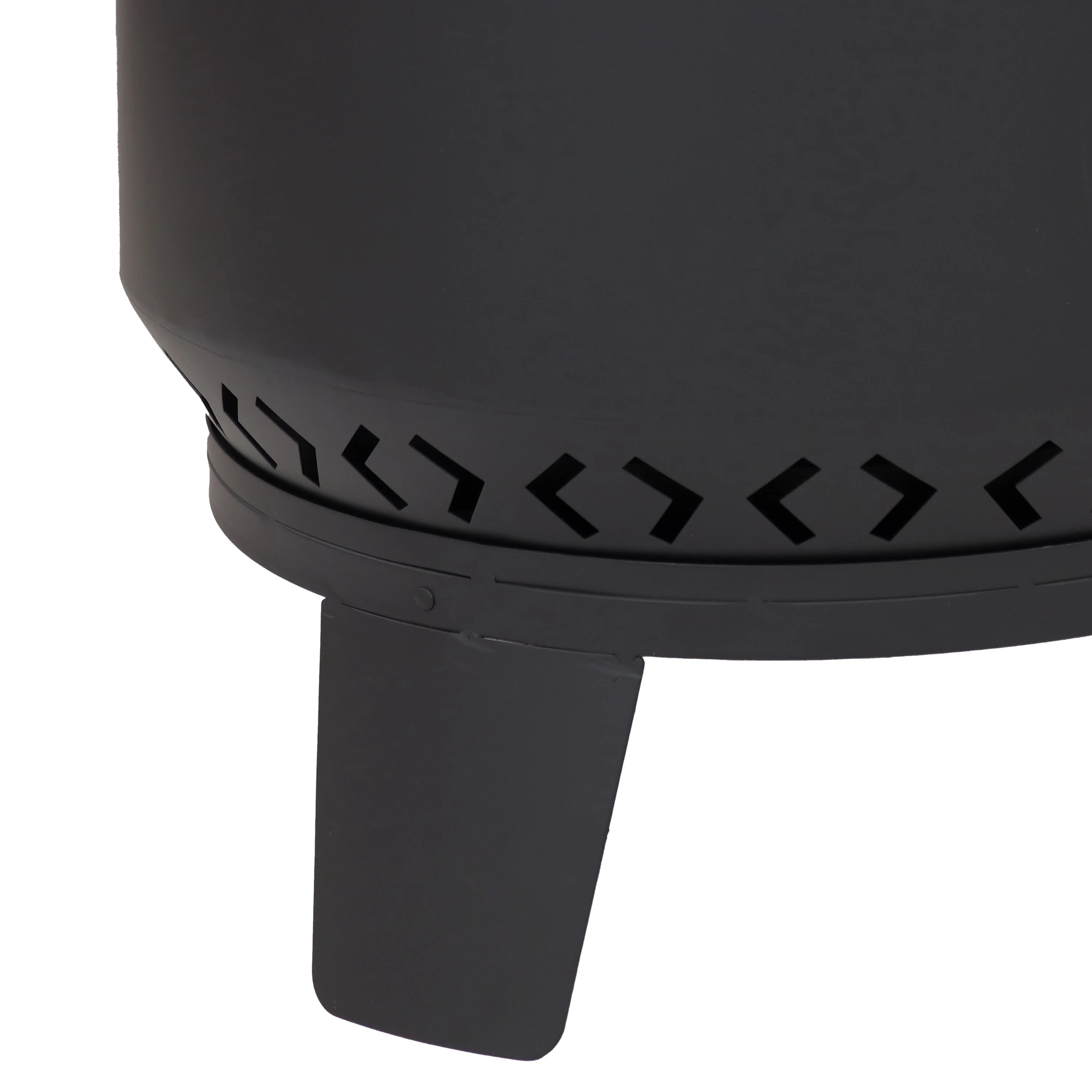 Sunnydaze Arrow Motif Black Steel Smokeless Fire Pit and Cover - 21