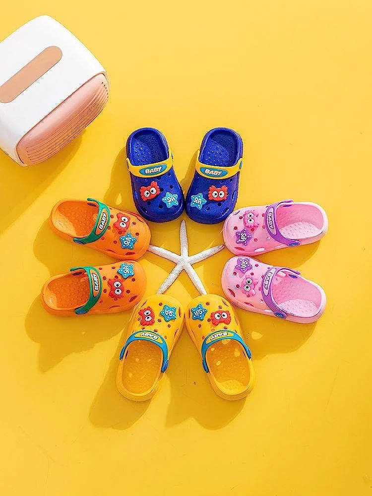 Kids Garden Shoes Swim Shoes Water Clogs Unisex-Toddler Pool Beach Garden Shower Summer Slides Slippers Flip Flops Jellies Girls Boys Slip-on