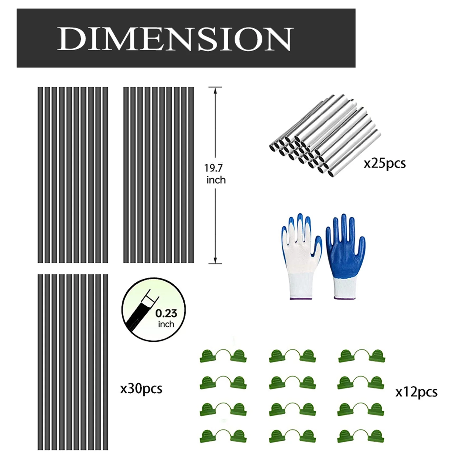 Garden Hoops Grow Tunnel - Greenhouse Hoops