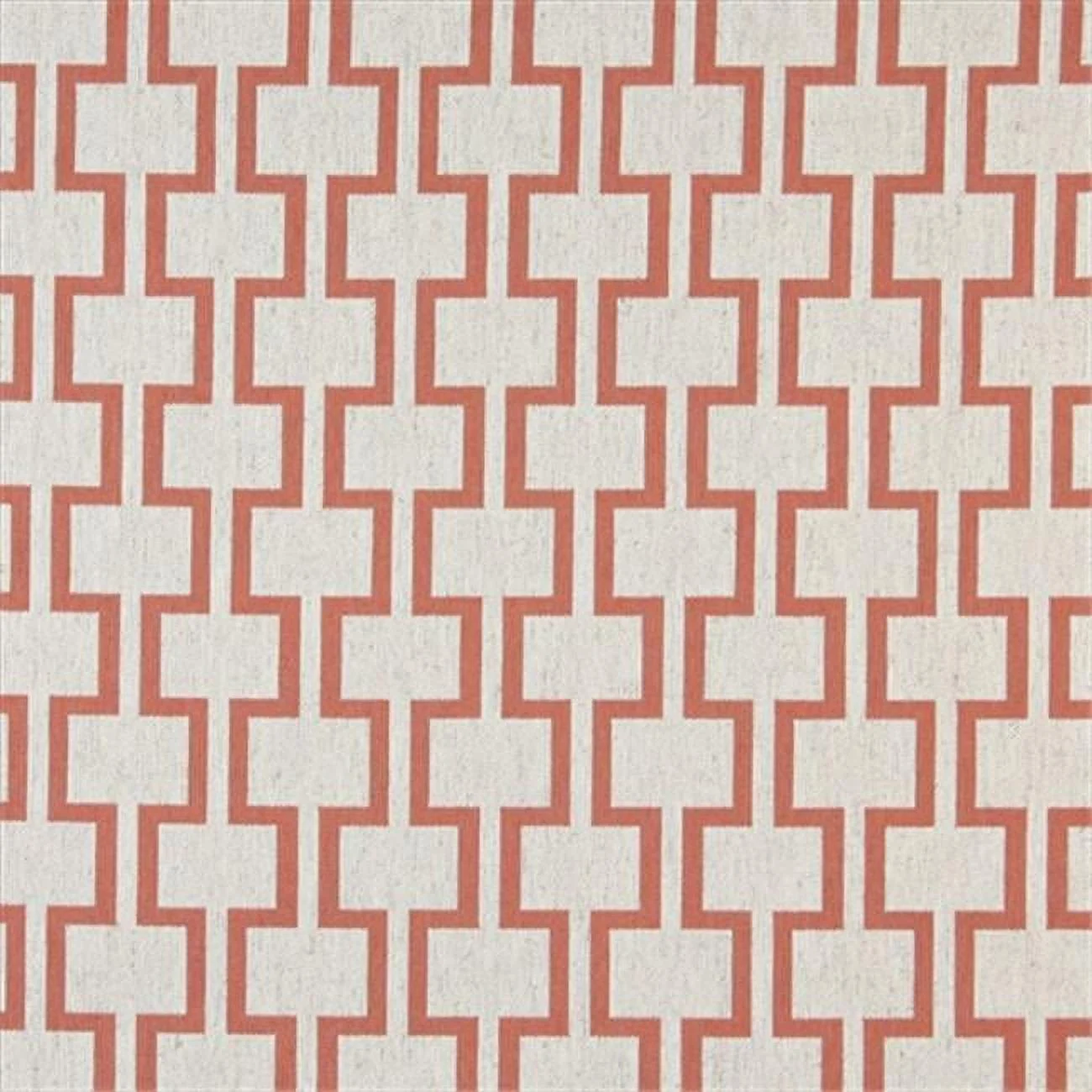 Designer Fabrics  54 in. Wide Persimmon And Off White- Modern- Geometric Designer Quality Upholstery Fabric