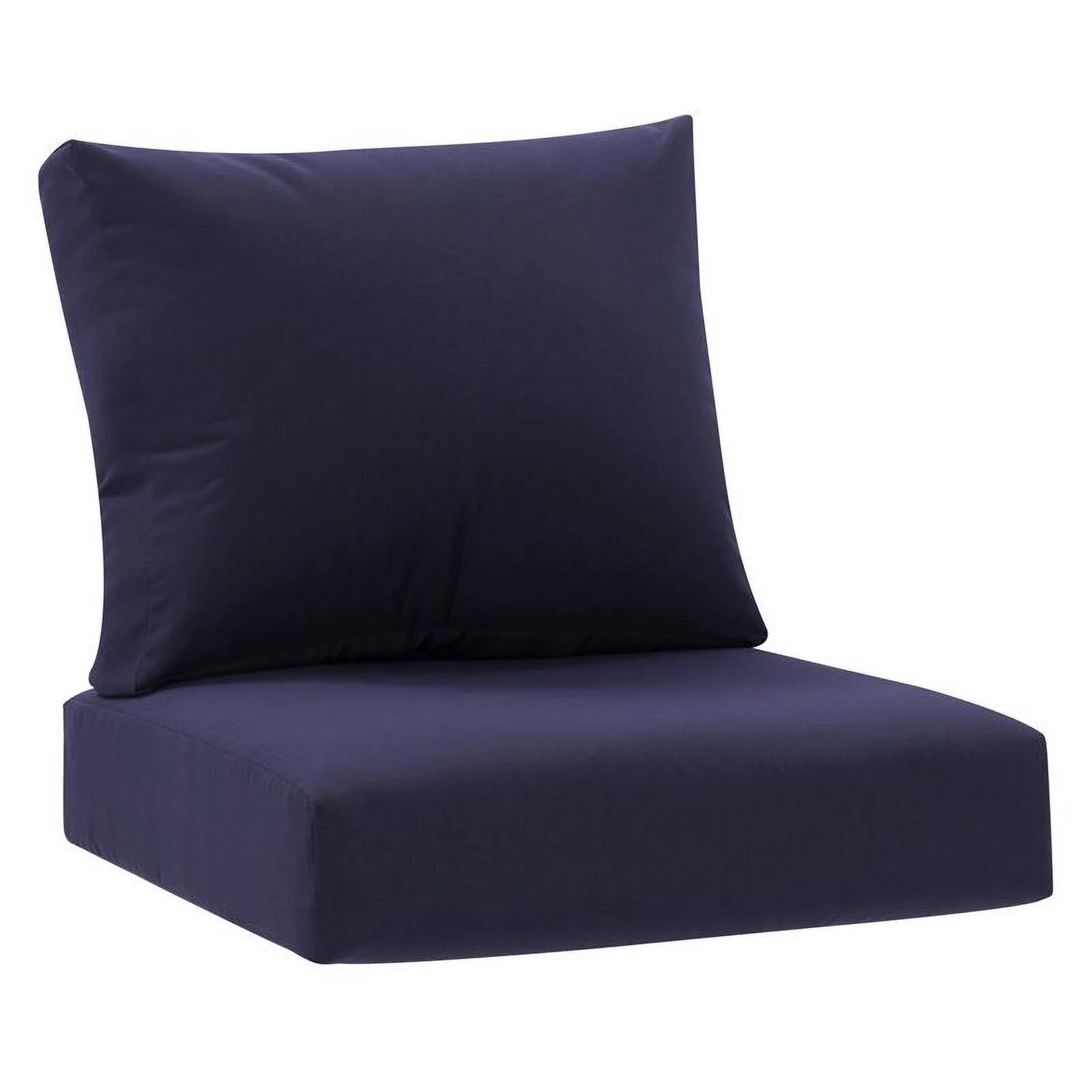 CorLiving Single Chair Replacement Patio Cushion Set (Base/Back) in Navy Blue