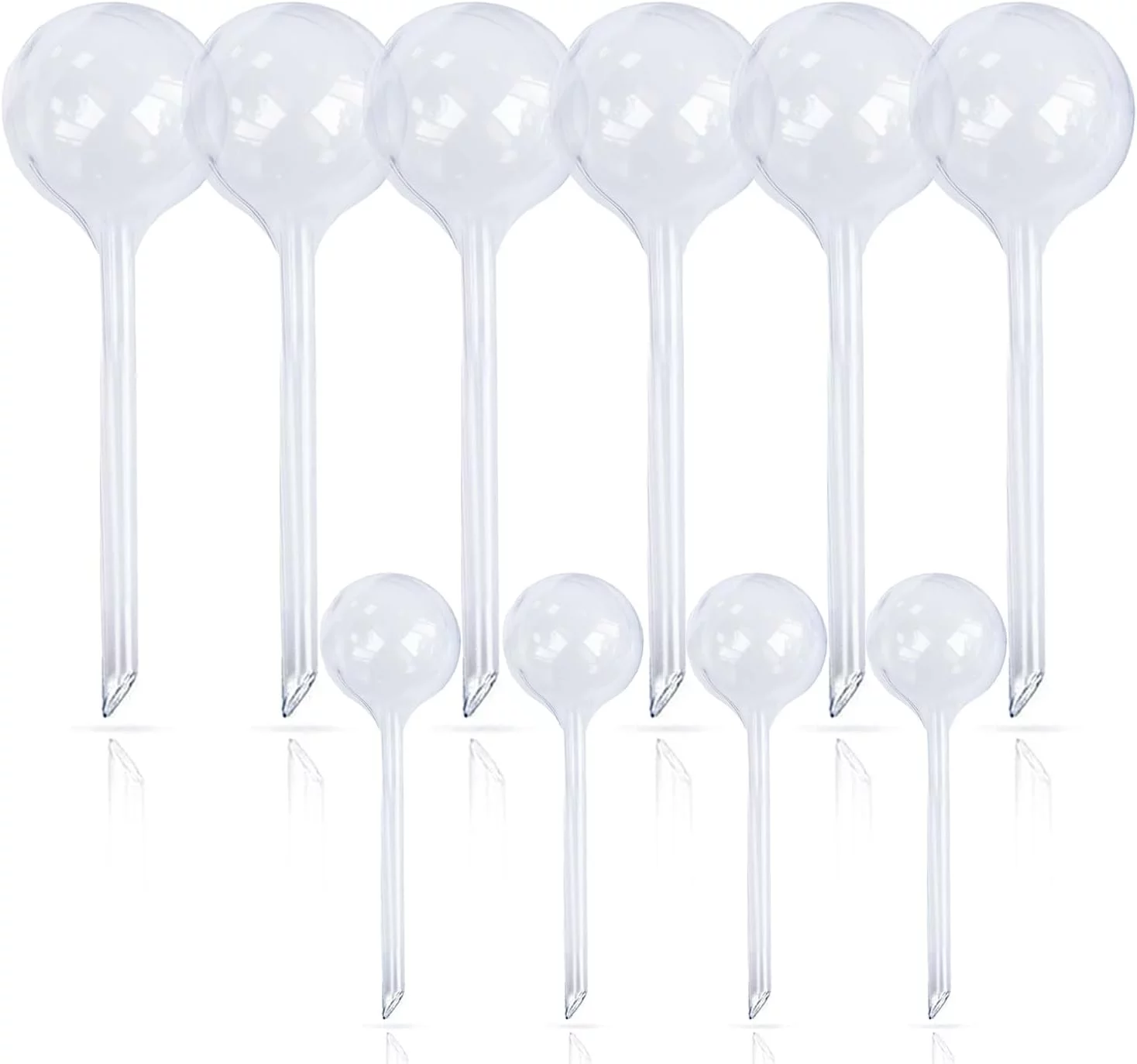 10pcs Plant Watering Devices, Planter Self Watering Globes for Home Potting, Plastic Garden Flower Plant Watering Spikes Automatic Plant Waterer System Set Suit for All Indoor Outdoor Plant