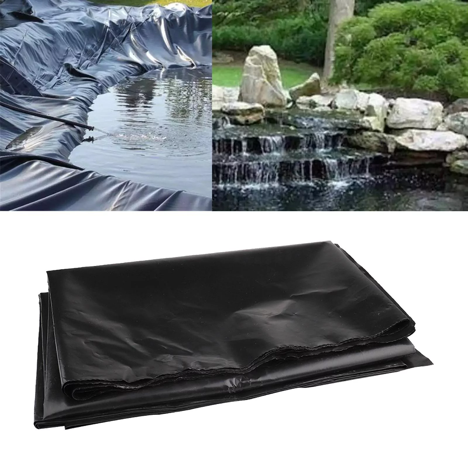 1PCS Pond Liner Garden Waterfall Liner Cloth Fish Pond Liner Insulation Film Black 2x3M