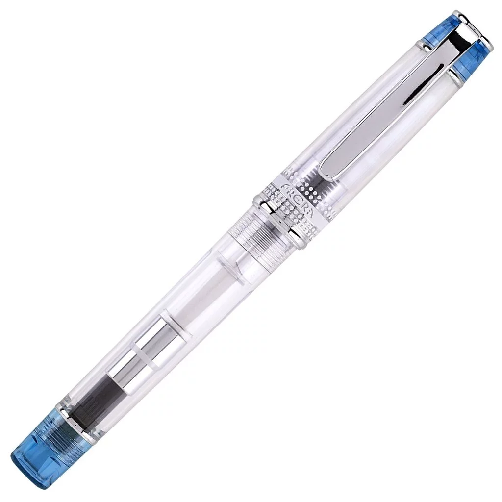 Pilot Prera Fountain Pen - Light Blue & Clear Body - Medium Point