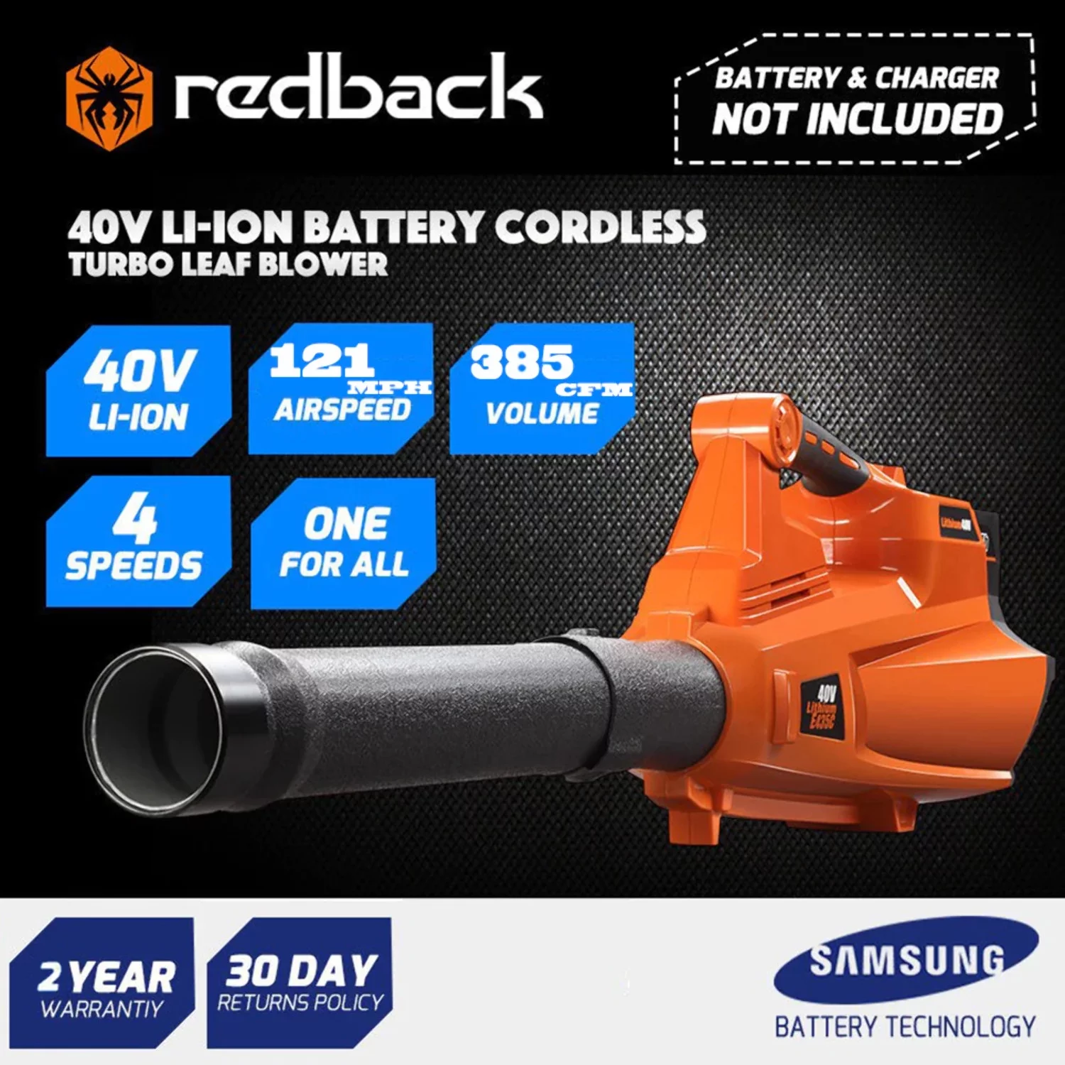 40V Cordless Leaf Blower, Brushless - Flex Series