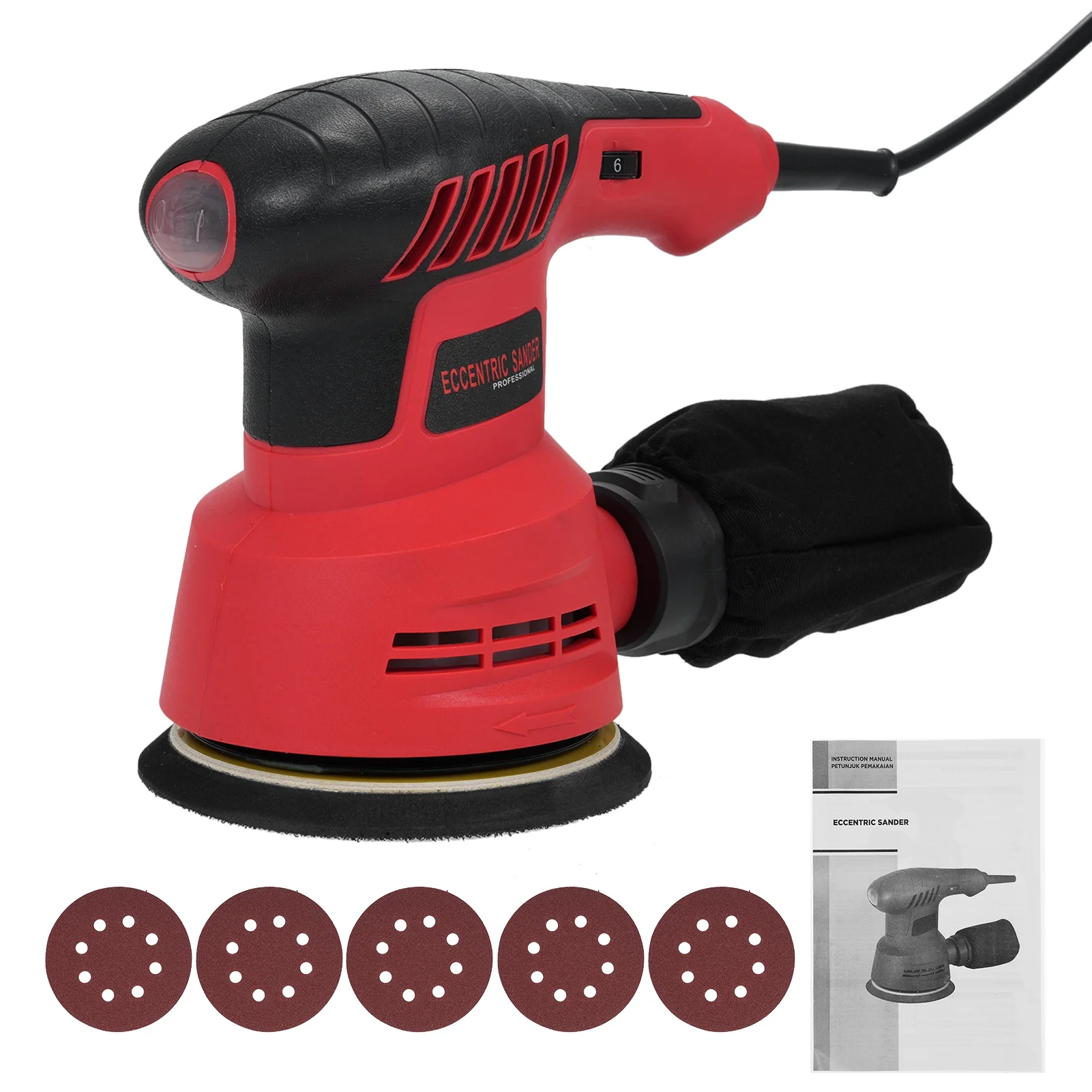 Sanding machine,Sandpapers And Sander Wood Orbital Xinzy With 6 Sander Sander Variable Speeds And Tool 300w And With And 5 Palm Sander 5pcs Sandpapers 6 Speed 5 Sandpapers With