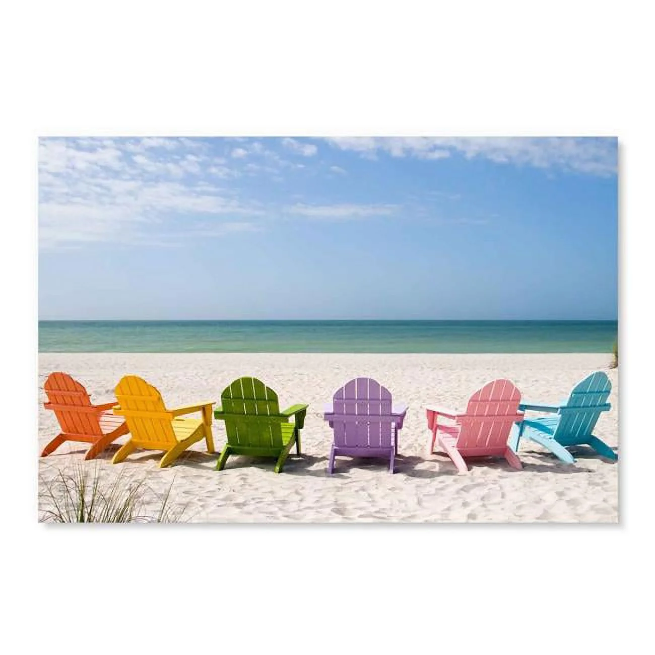 UV Pix 10061 3045 Rainbow Beach Chairs Acrylic Glass Art