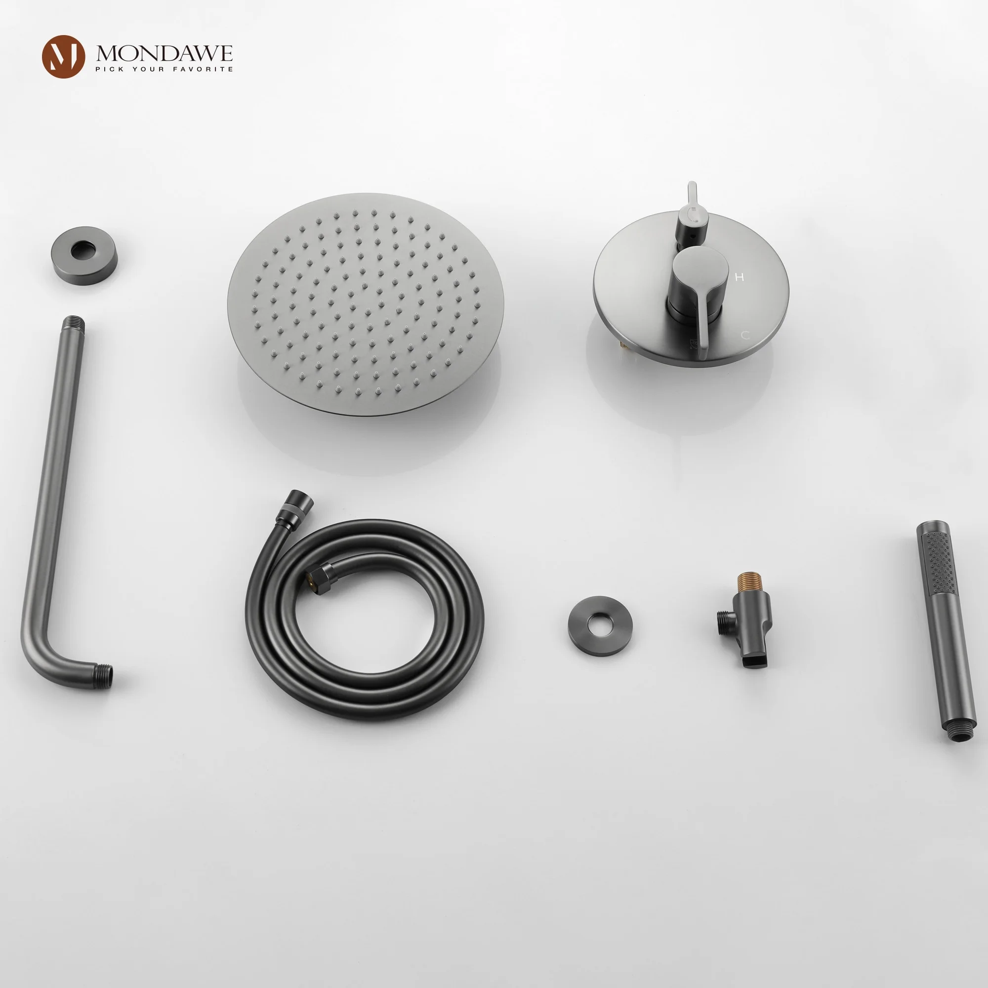 Shower System, Wall Mounted Shower Faucet Set for Bathroom with High Pressure 10