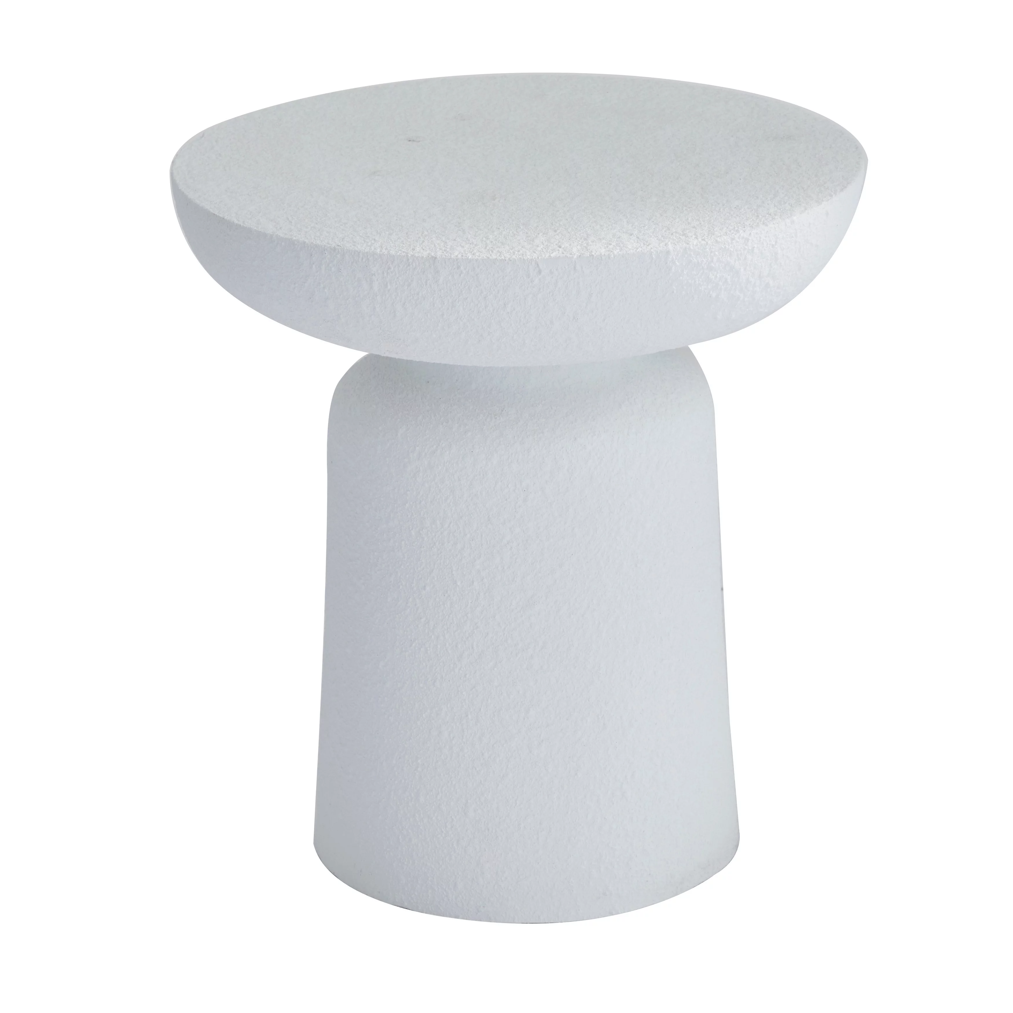 Studio 350 White or Black Magnesium Oxide Outdoor Accent Table with Wide Top White