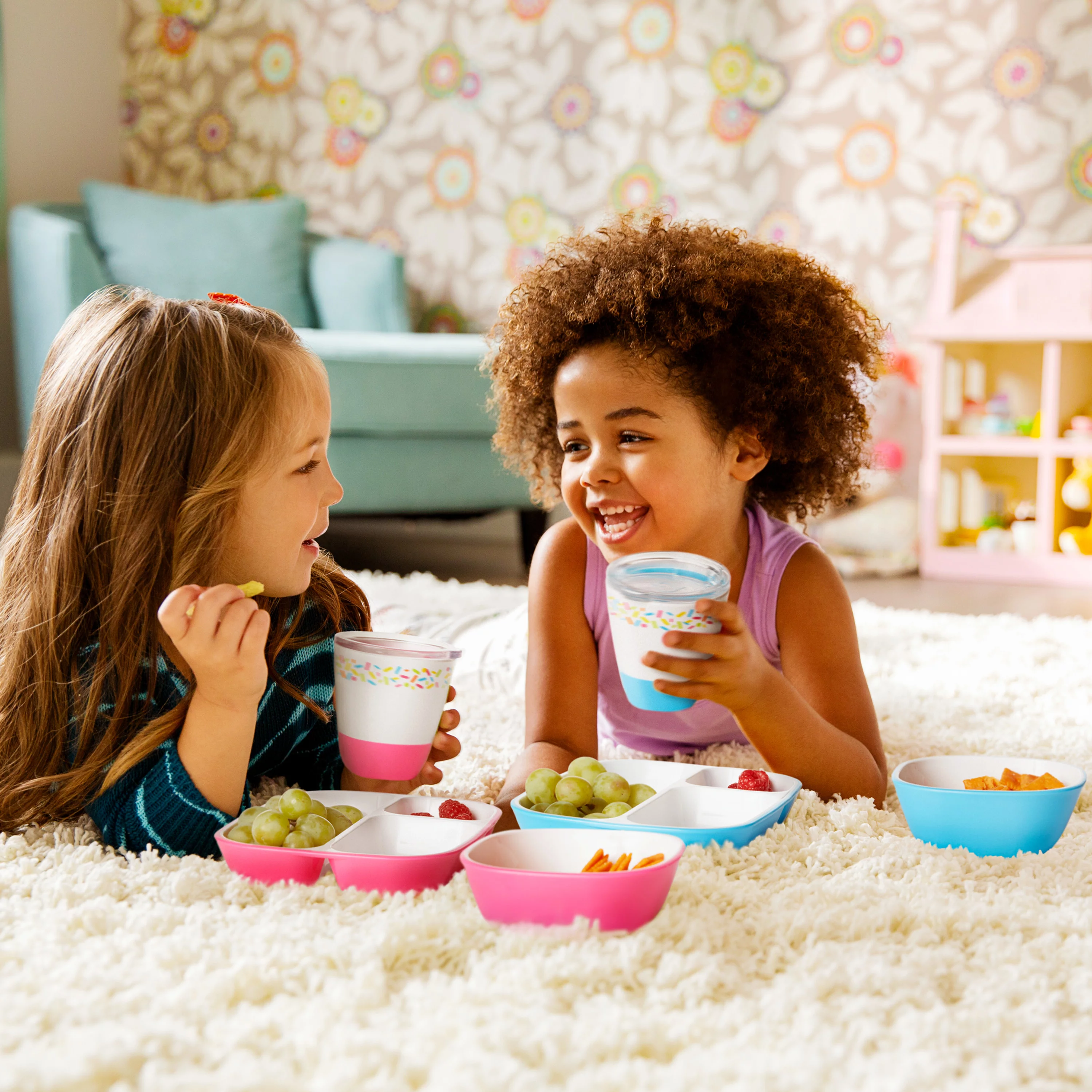 Munchkin Splash Toddler Dining Set, Pink Sprinkles, 6 Count