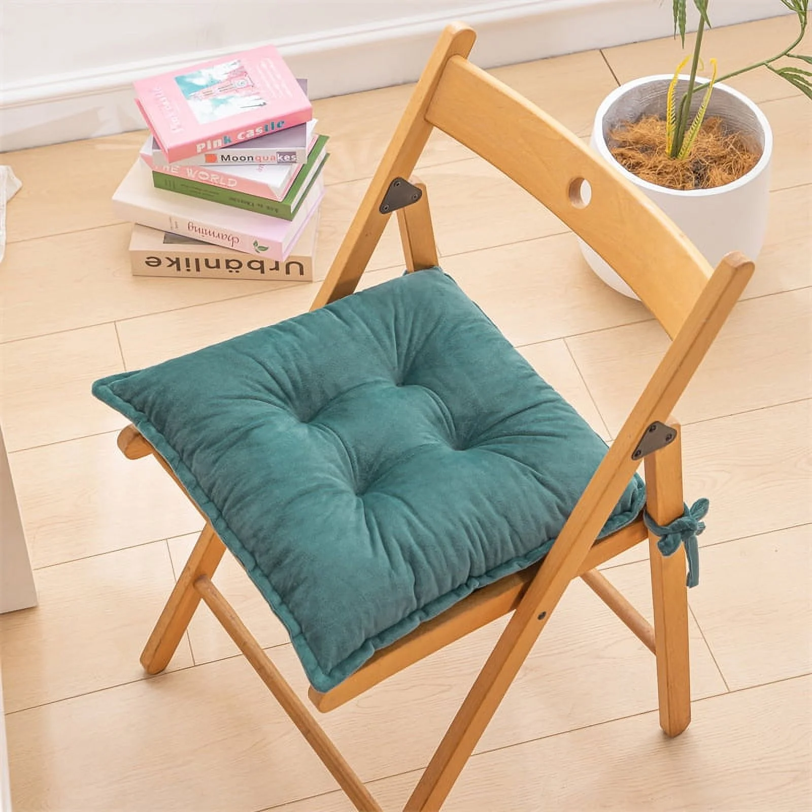 Namzi Seat Cushion Garden Patio Home Kitchen Office Thicken Comfy Seat Cushion, Dark green 18