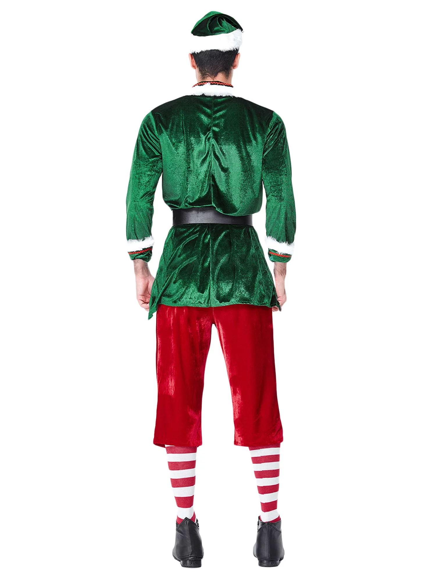 Douhoow Unisex Christmas Elf Cosplay Costume,Medieval Christmas Suit Santa Claus Fancy Dress