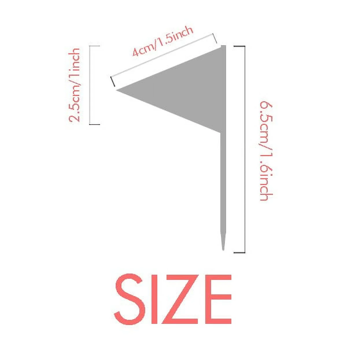 Saplings Surprised Small TV Face Original Toothpick Triangle Cupcake Toppers Flag