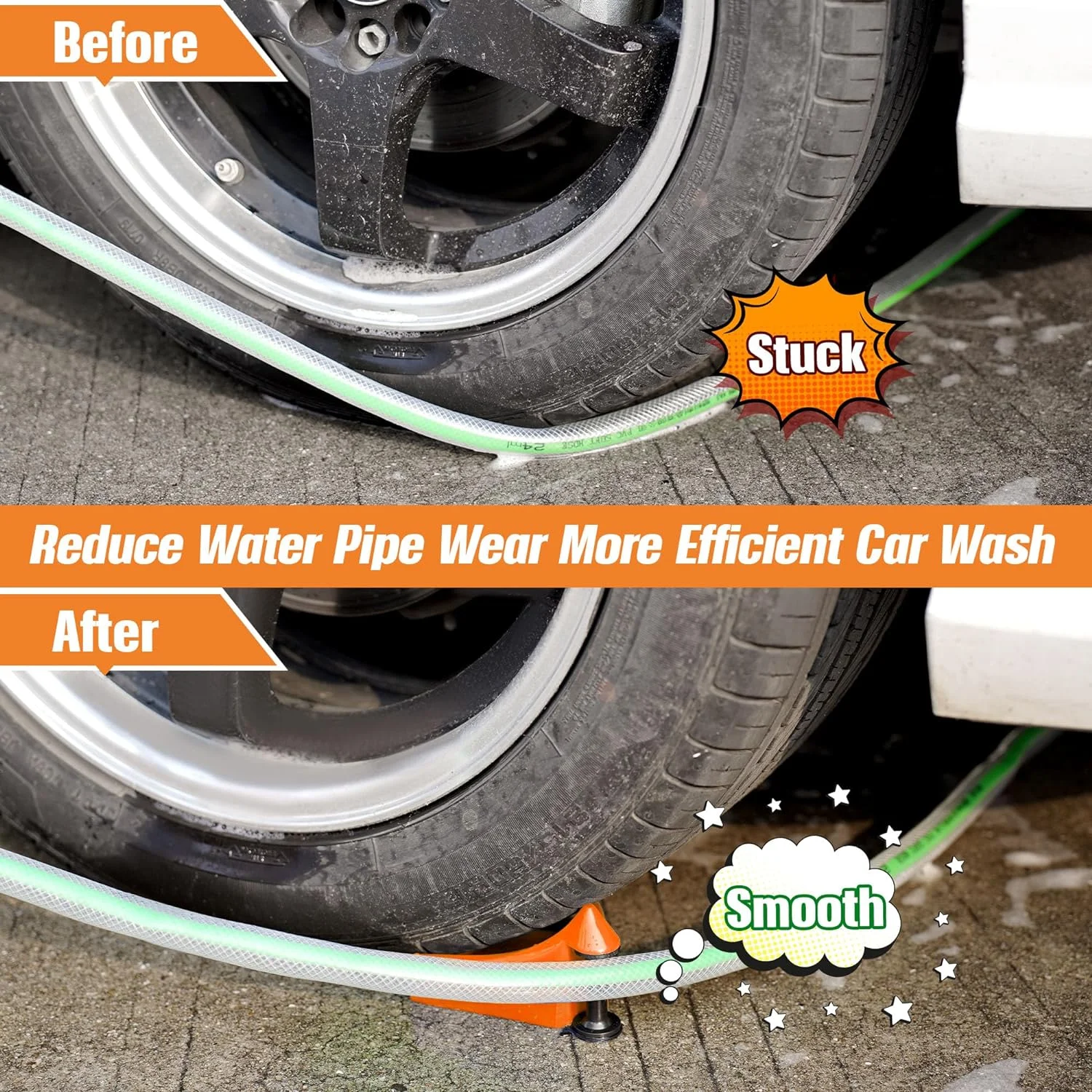 Prevent Pressure Washer Hose Stuck Blue Car Wash Tool Car Hose Guide Prevent Water Pipes from Wearing Out