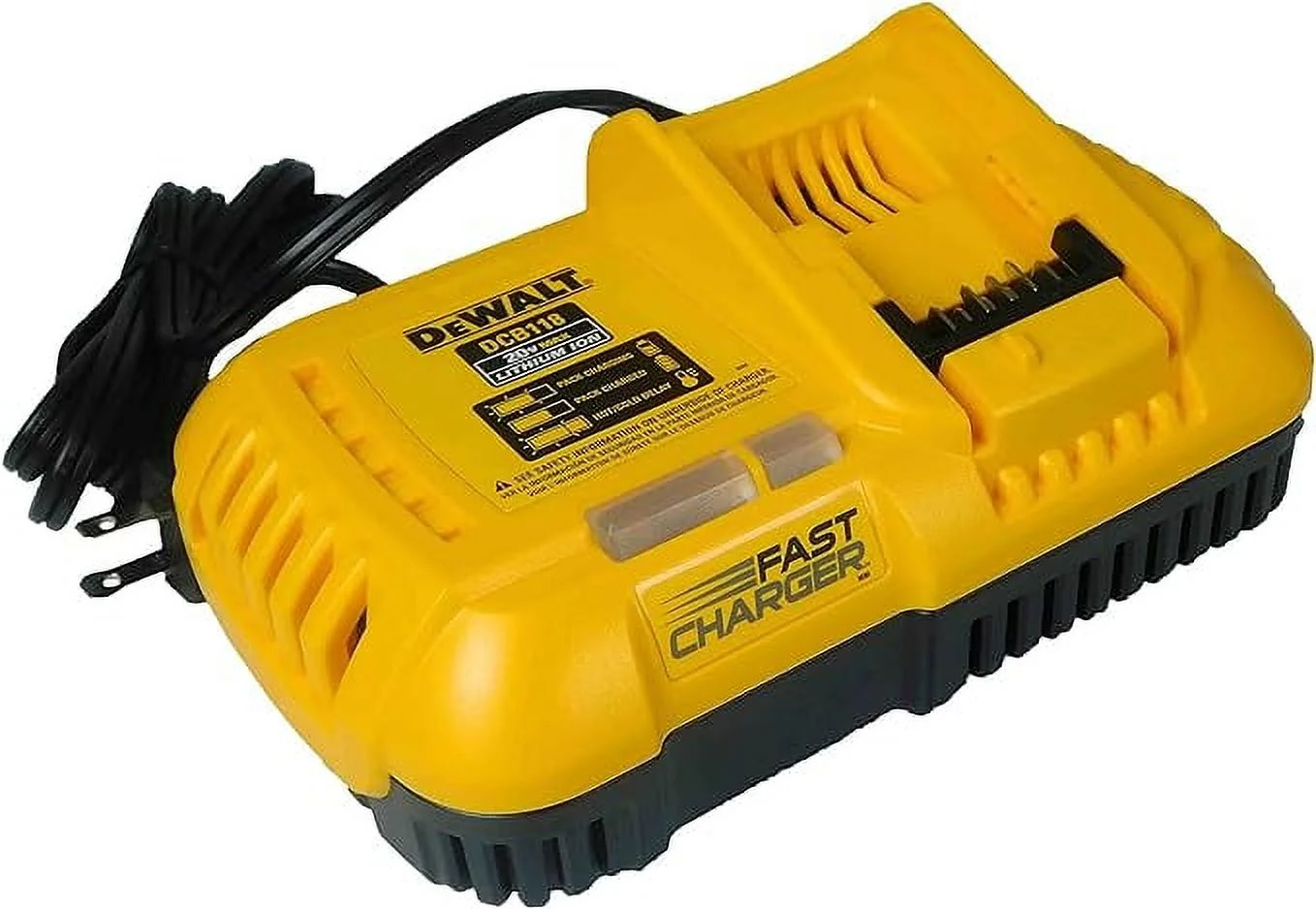 DEWALT FLEXVOLT 20V MAX* Charger, Rapid Charge (DCB118),Yellow