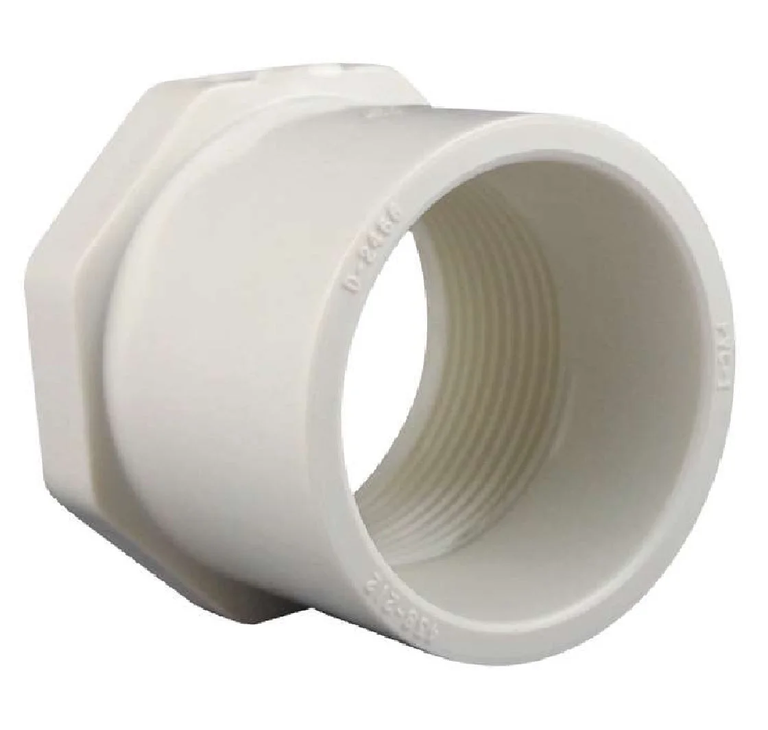 Charlotte Pipe PVC 02108 0900HA Schedule 40 PVC Reducer Bushing, White, Each