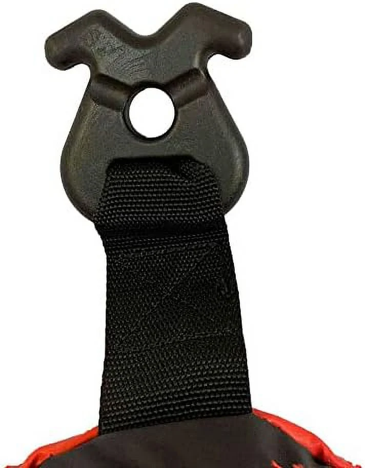 ripper 2 nylon inflatable towable float with foam handles, neoprene knuckle guards and quick connect tow points, red