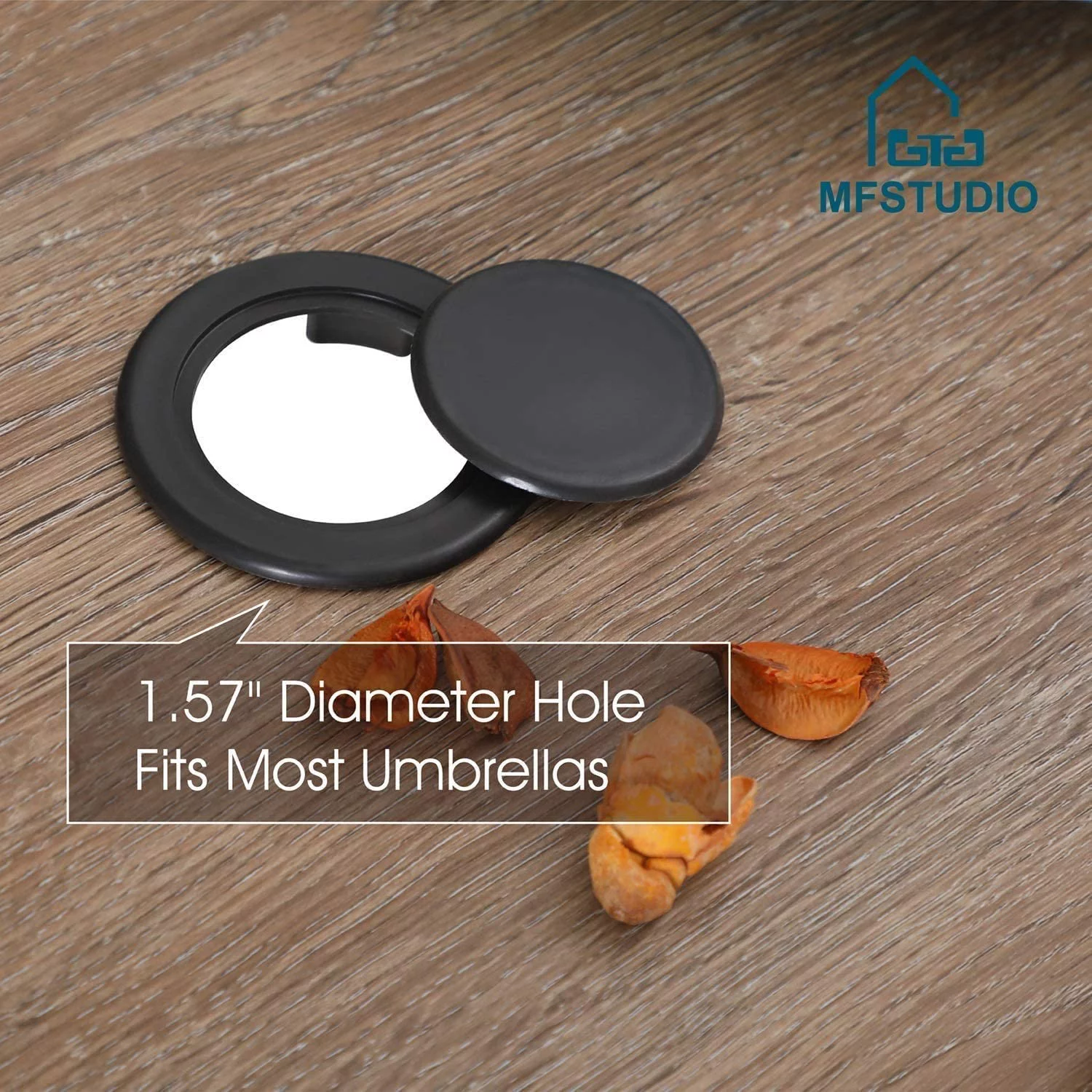 7 Piece Outdoor Patio Dining Set 6 Spring Motion Cushion Chairs  1 Rectangular Table with 1.57" Umbrella Hole Furniture Sets for Lawn Backyard Garden