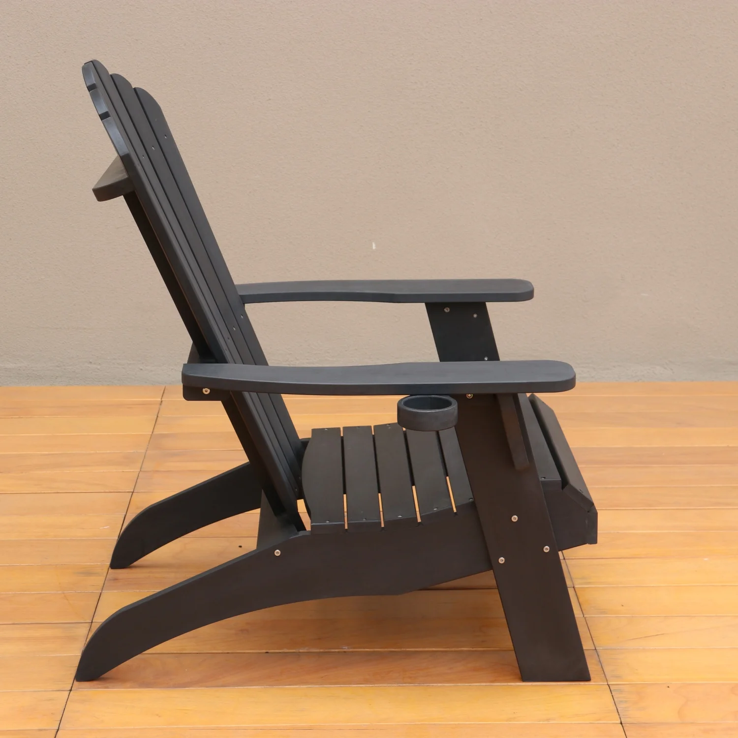 SQEWRED Polystyrene Adirondack Chair - Black