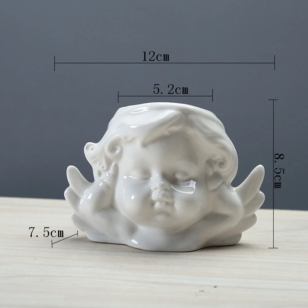 Gongxipen Ceramic Succulent Holder Desktop Planter Table Flowerpot Succulent Pots Random Style White