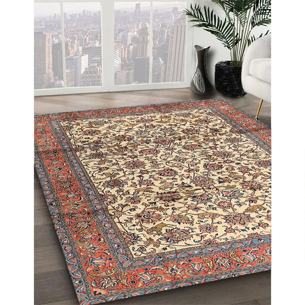 Ahgly Company Indoor Rectangle Traditional Chestnut Brown Persian Area Rugs, 2' x 5'