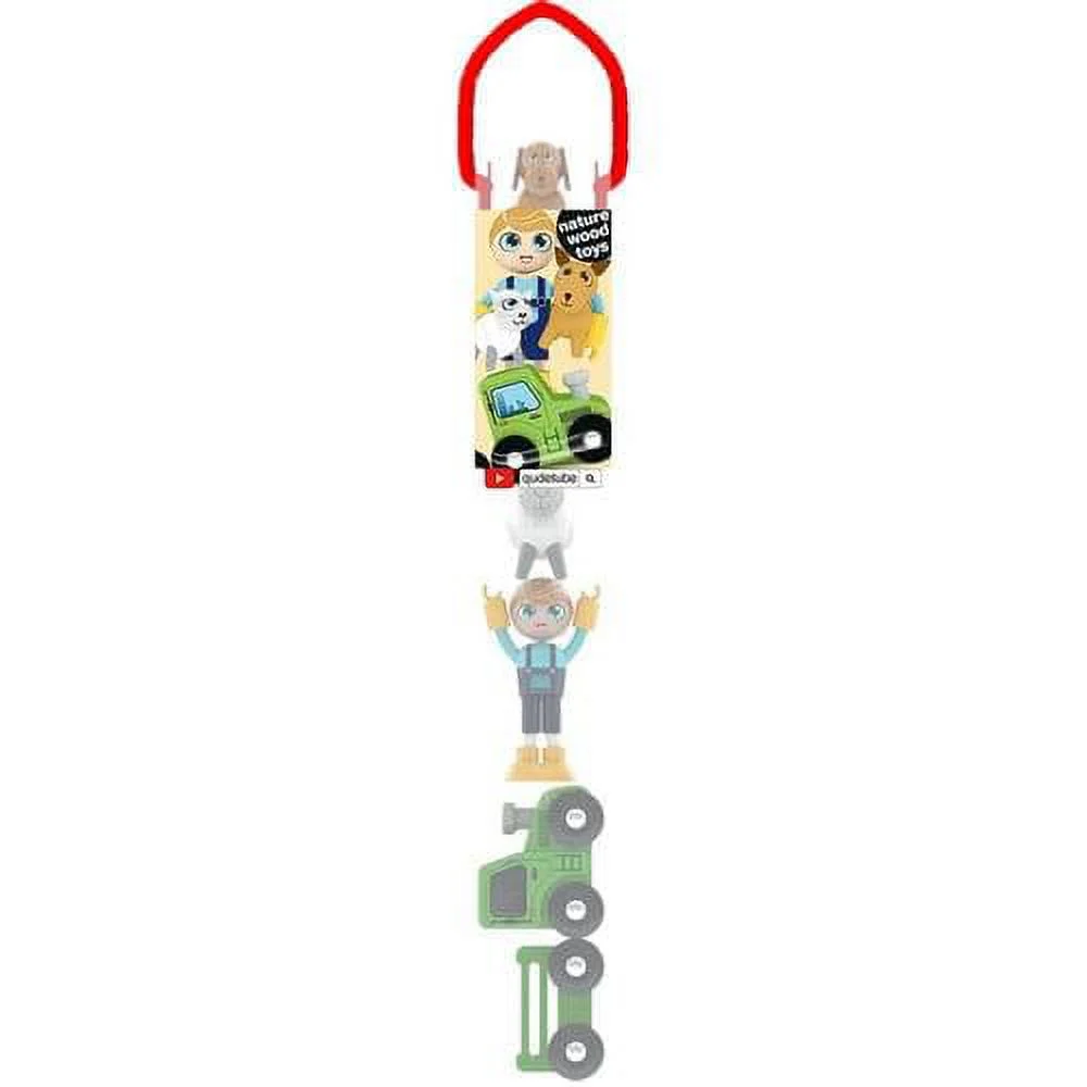 J'adore Farmer Bobby Natural Wooden Toy Playset, Green