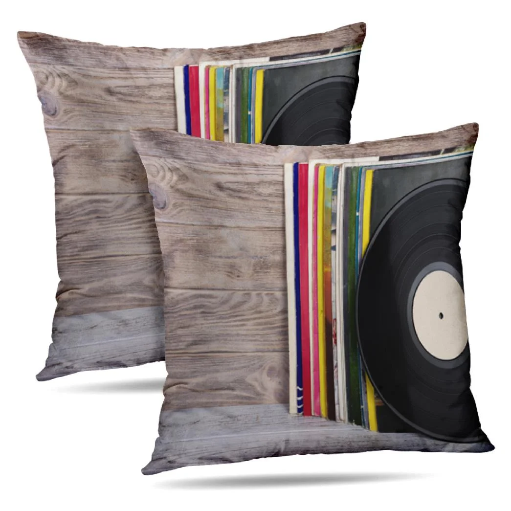 LALILO Throw Pillow Covers Music Vinyl Music Turntable Vinyl Cushion Cover 18