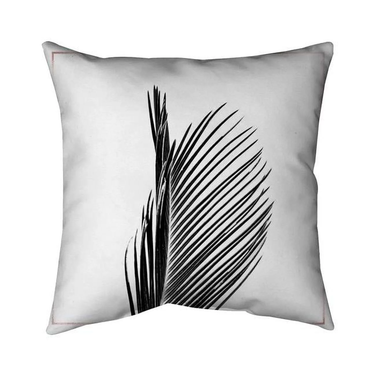 Begin Home Decor  20 x 20 in. Areca Palm with Rose Line-Double Sided Print Indoor Pillow