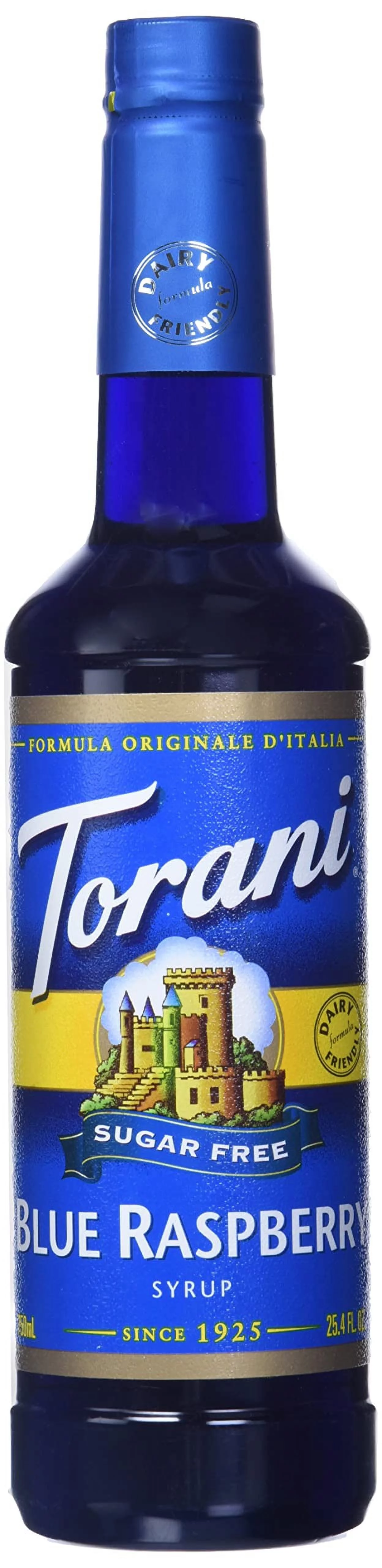 Torani Sugar Free Syrup, Blue Raspberry, 25.4 Ounce (Pack Of 1)