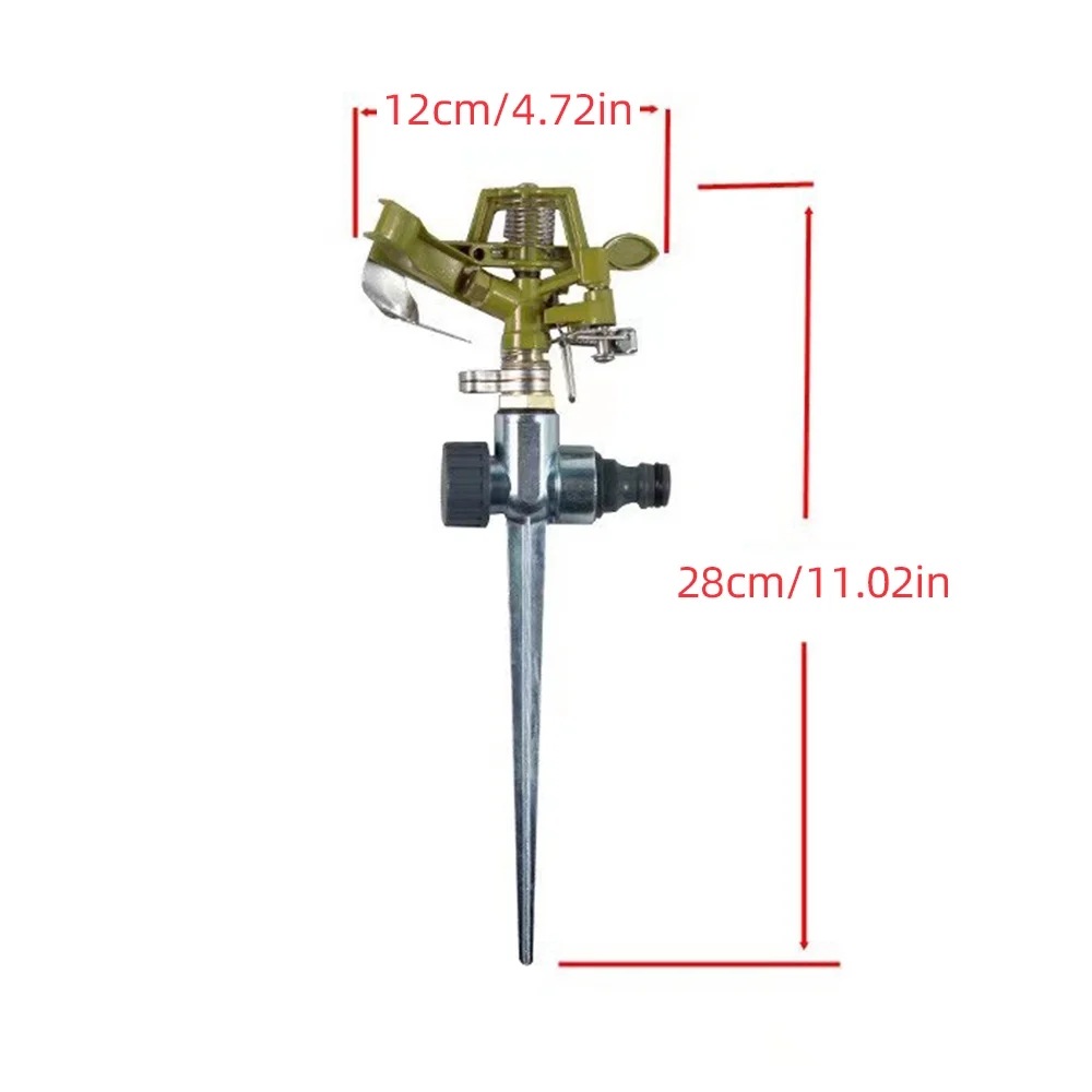 Shinysix Sprinkler,Universal With Heavy Duty Area 1/2'' On Spike Sprinkler Lawn Alloy Water Sprinkler Zinc 1/2'' Universal Sprinkler Head Dsfen Sprinklers Qisuo Sprinkler Lawn 0- Rotate