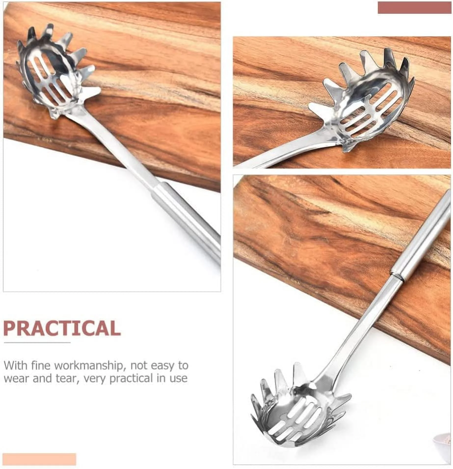 Pasta Spoon Stainless Steel Spaghetti Spoon Pasta Server Noddle Fork Spaghetti Strainer Spoon Scoop Kitchen Tools Pasta Pot