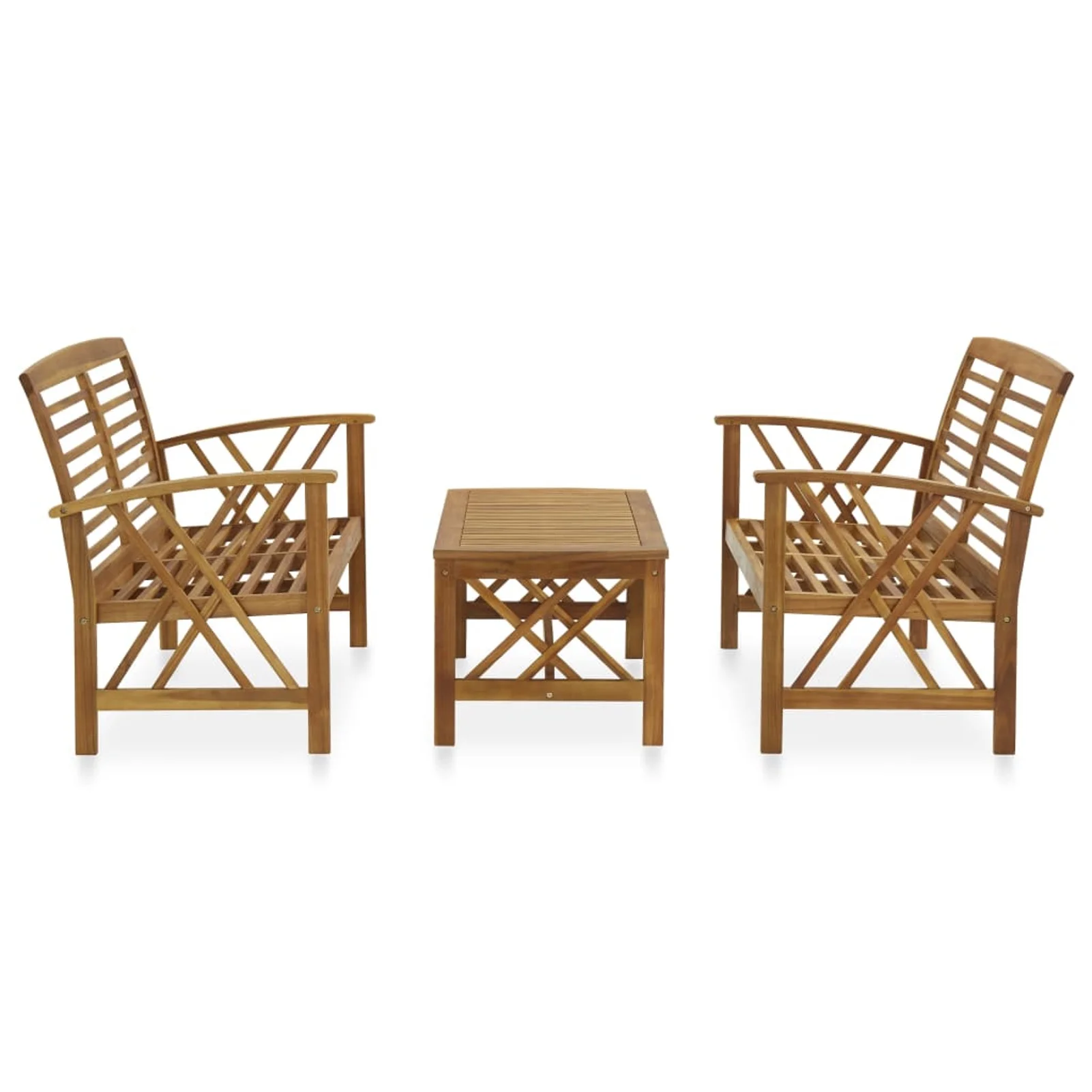 Andoer 3 Piece Garden Set Solid Acacia Wood
